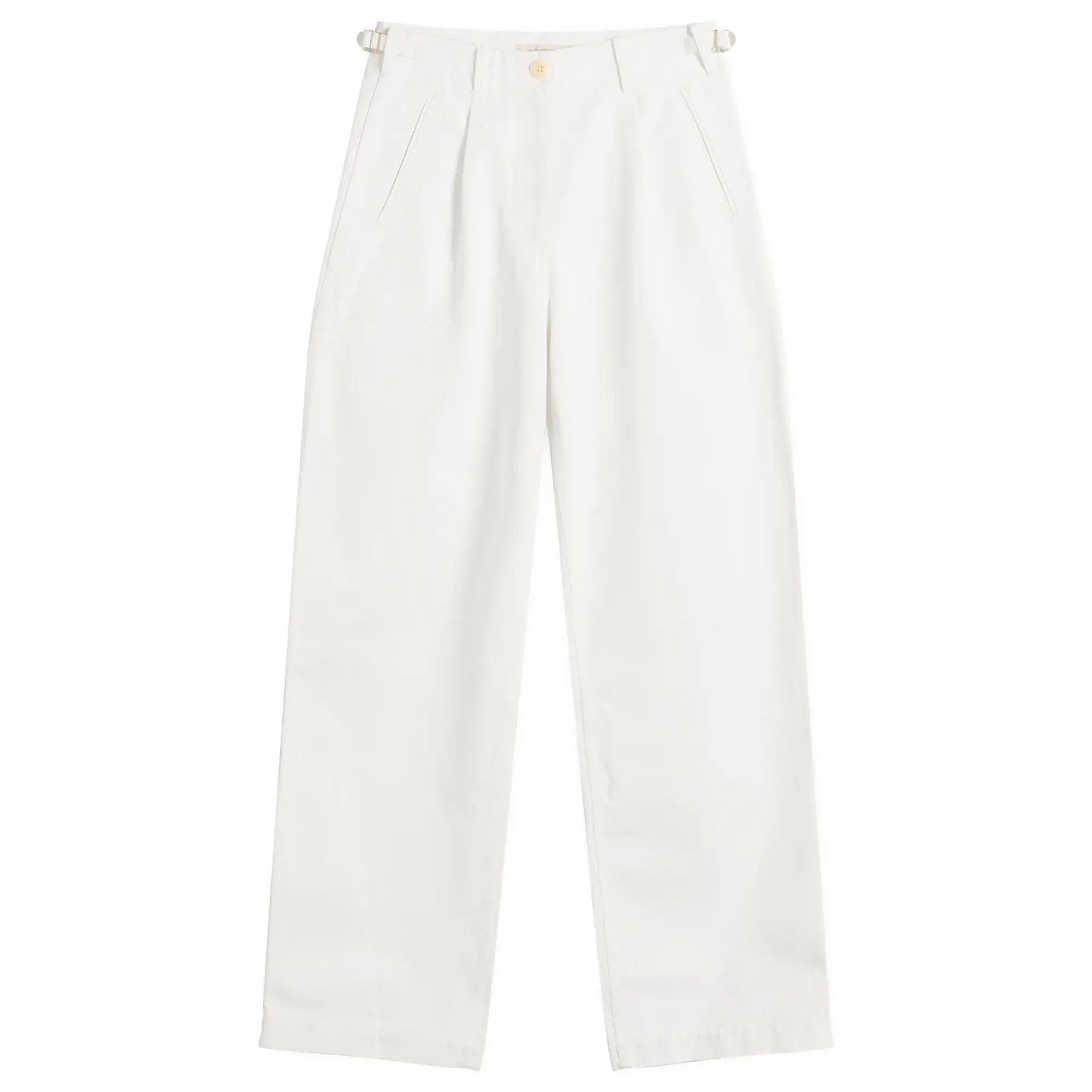 Nothing Written Women's Gato Straight Tuck Pants White