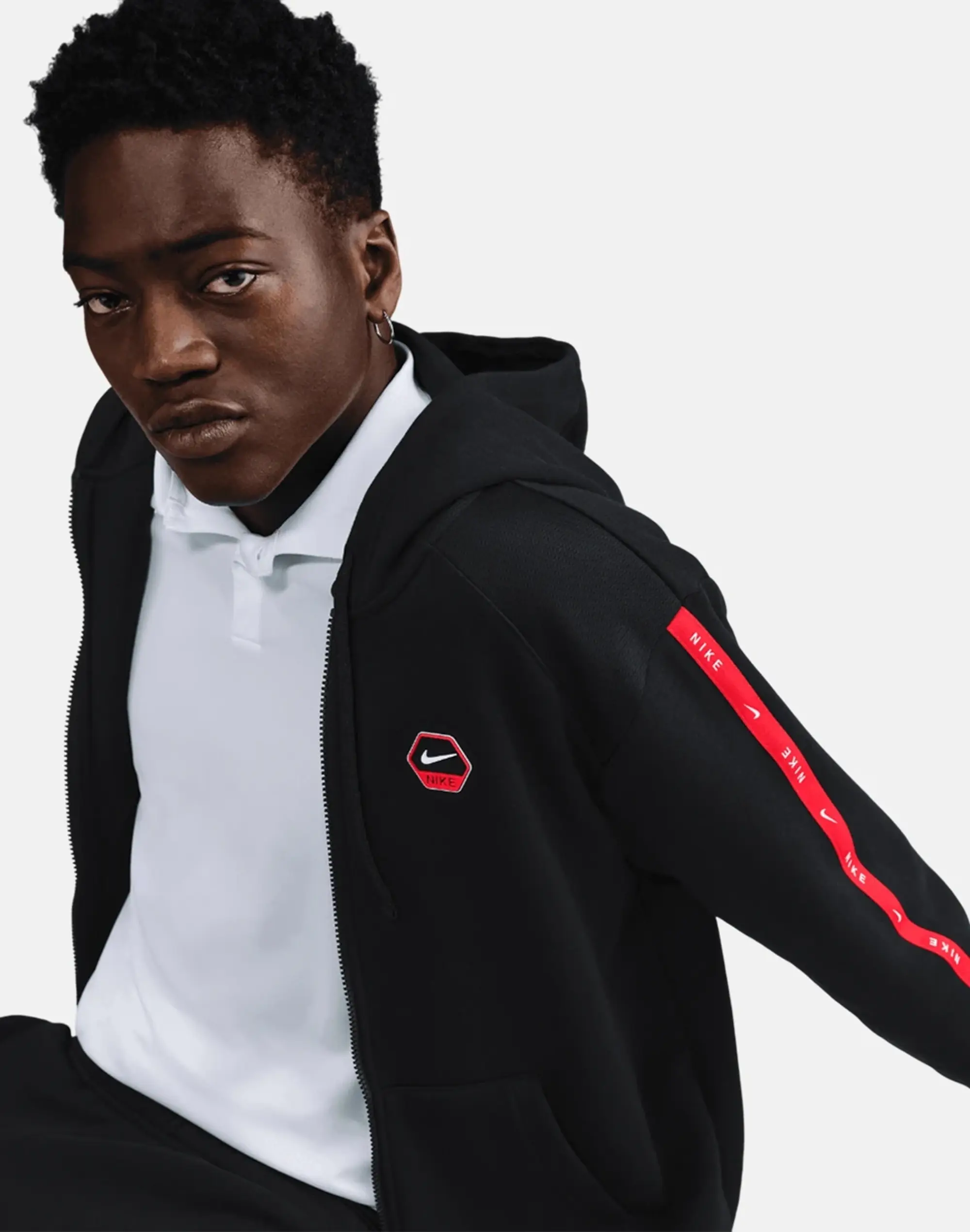Men's Nike Cityside Fz Hoodie in Black 