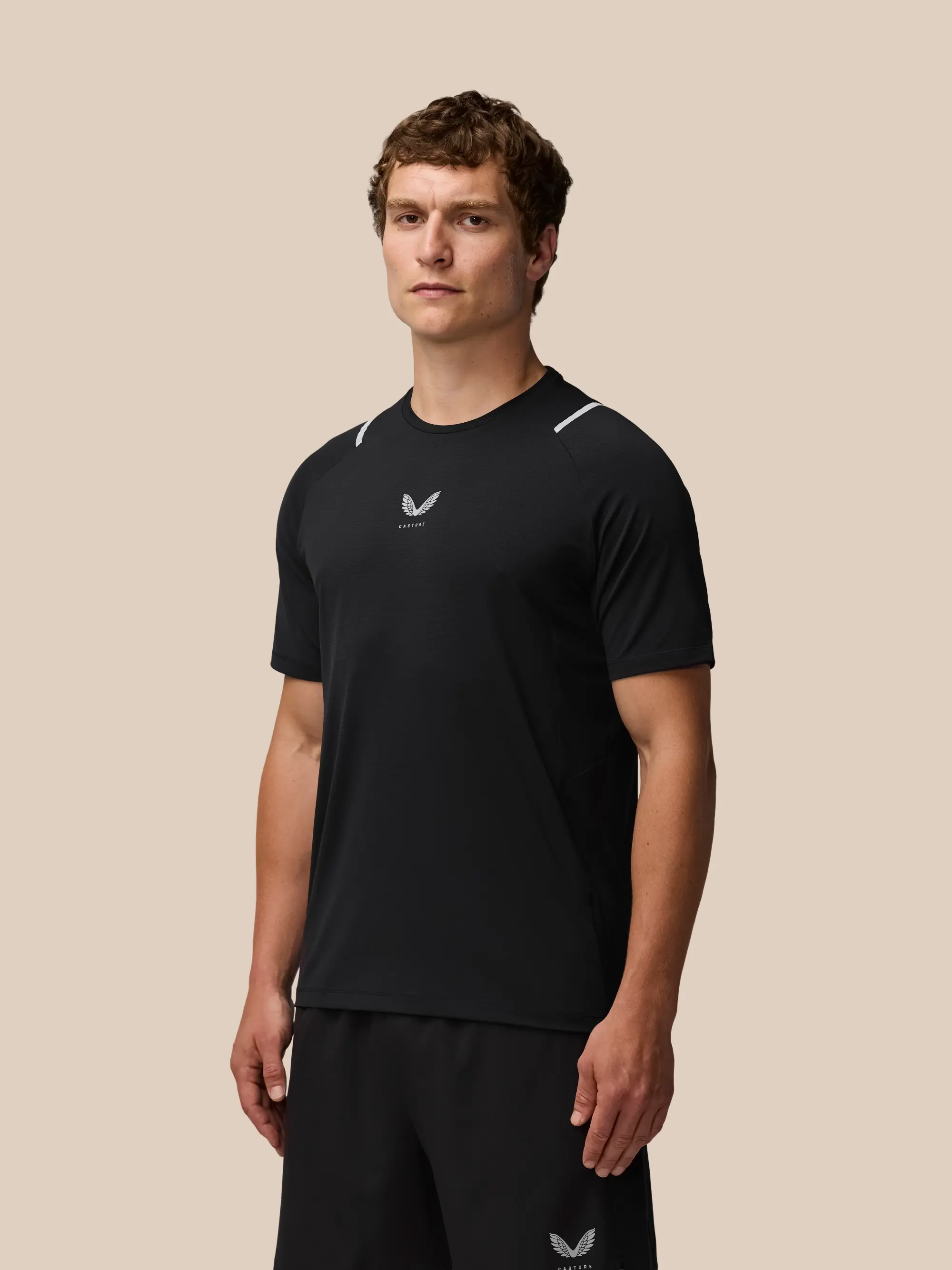 Castore Men’s Apex Short Sleeve T Shirt - Azure Blue/silver Reflective