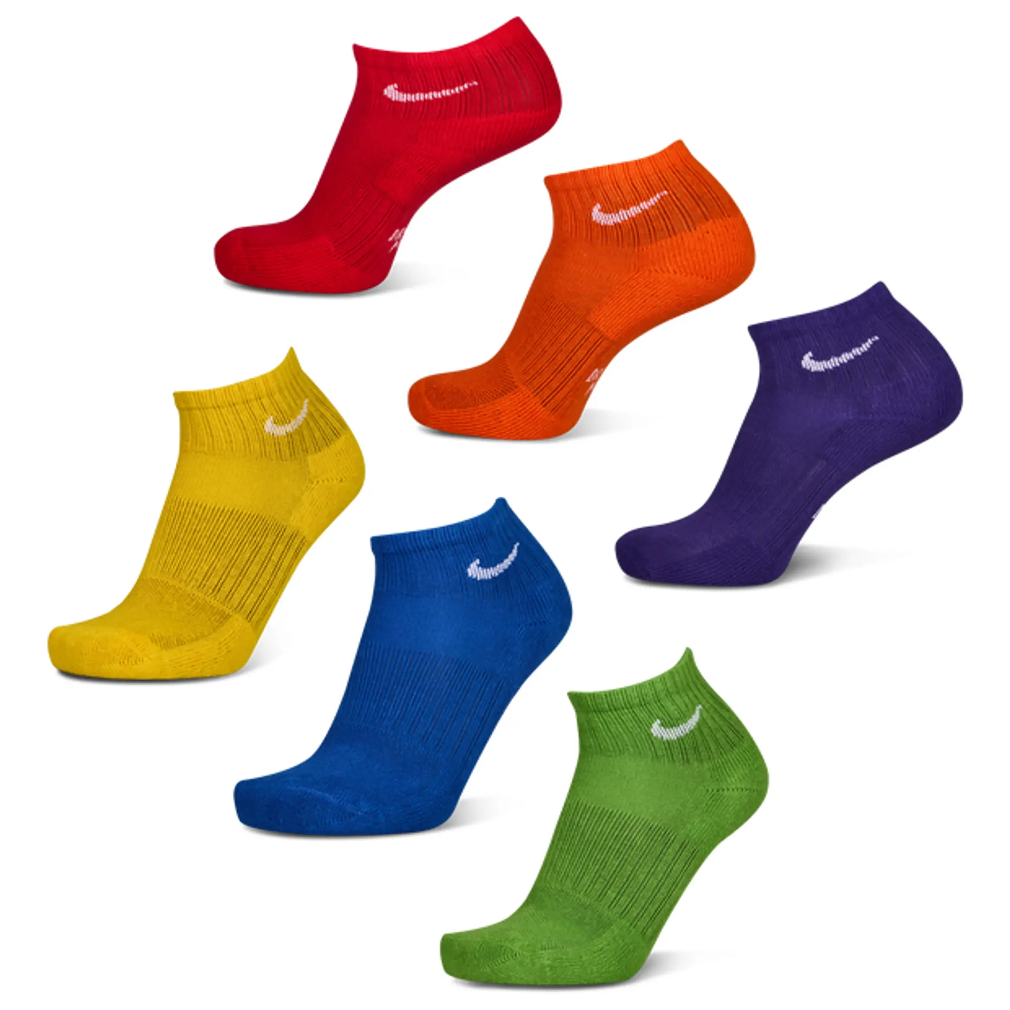 Nike Kids Crew 6 Pack Unisex Socks - Red