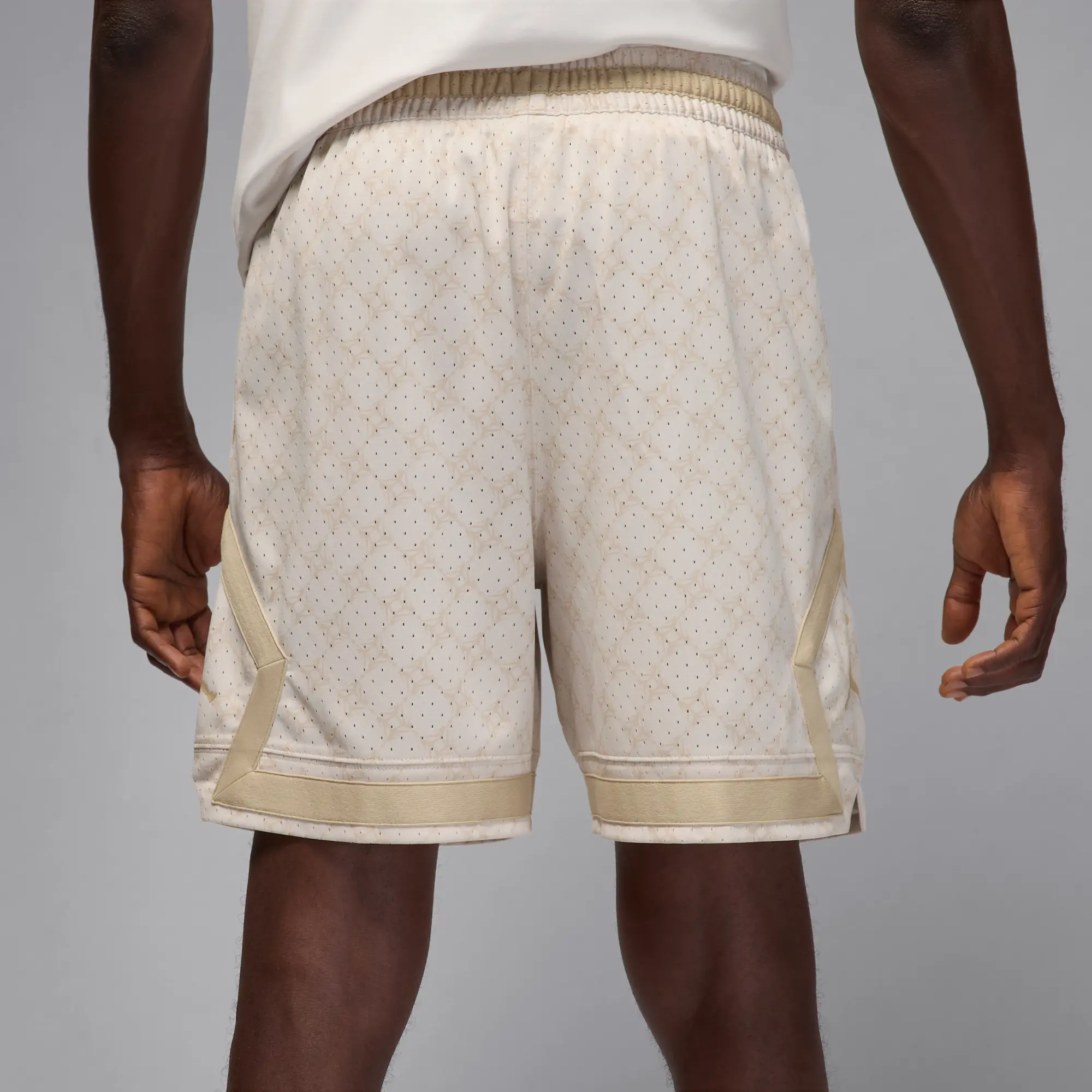 Nike Jordan Sport Men's Dri-FIT Printed Diamond Shorts - Brown - Polyester