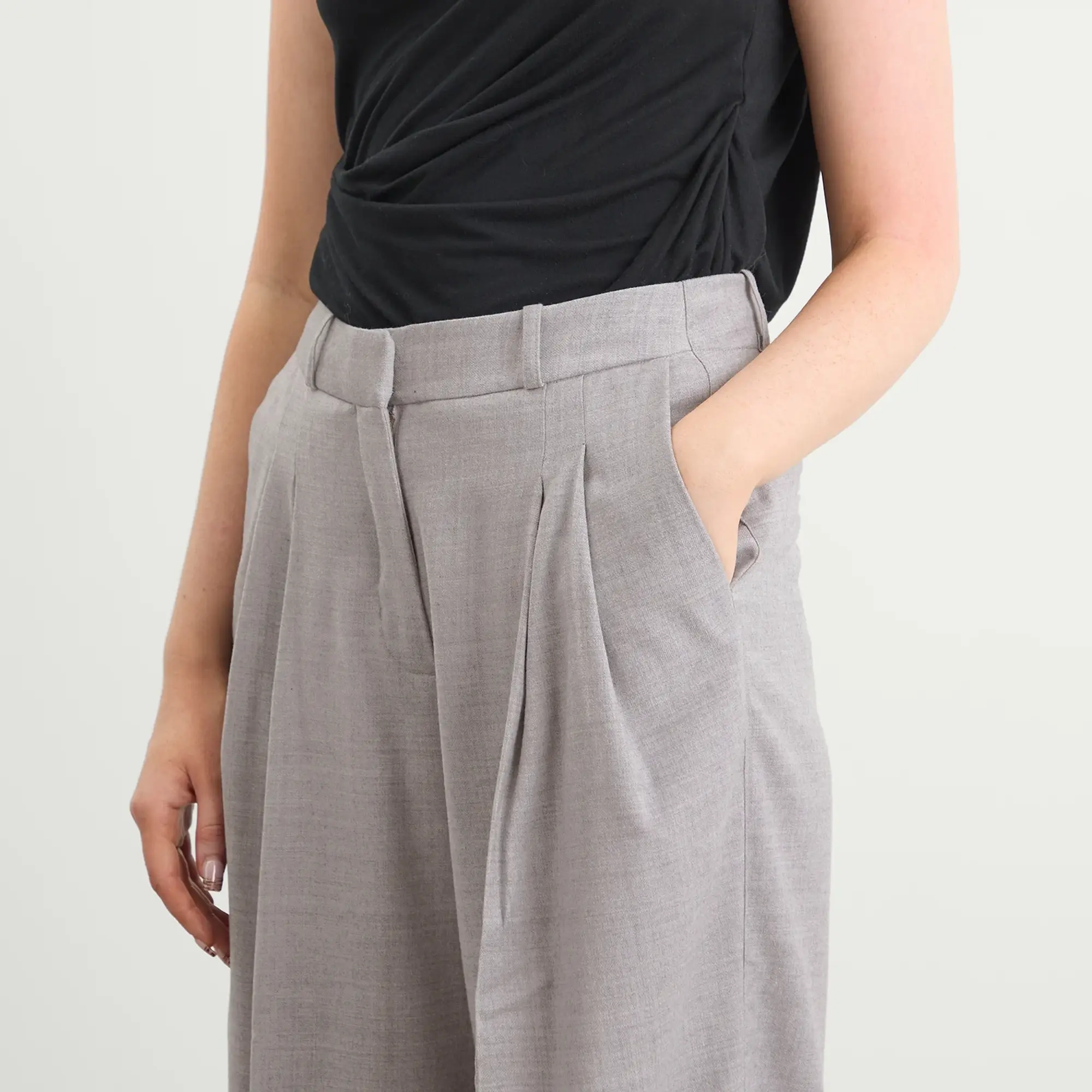 Entire Studios Women's Pleated Trousers Warm Gray