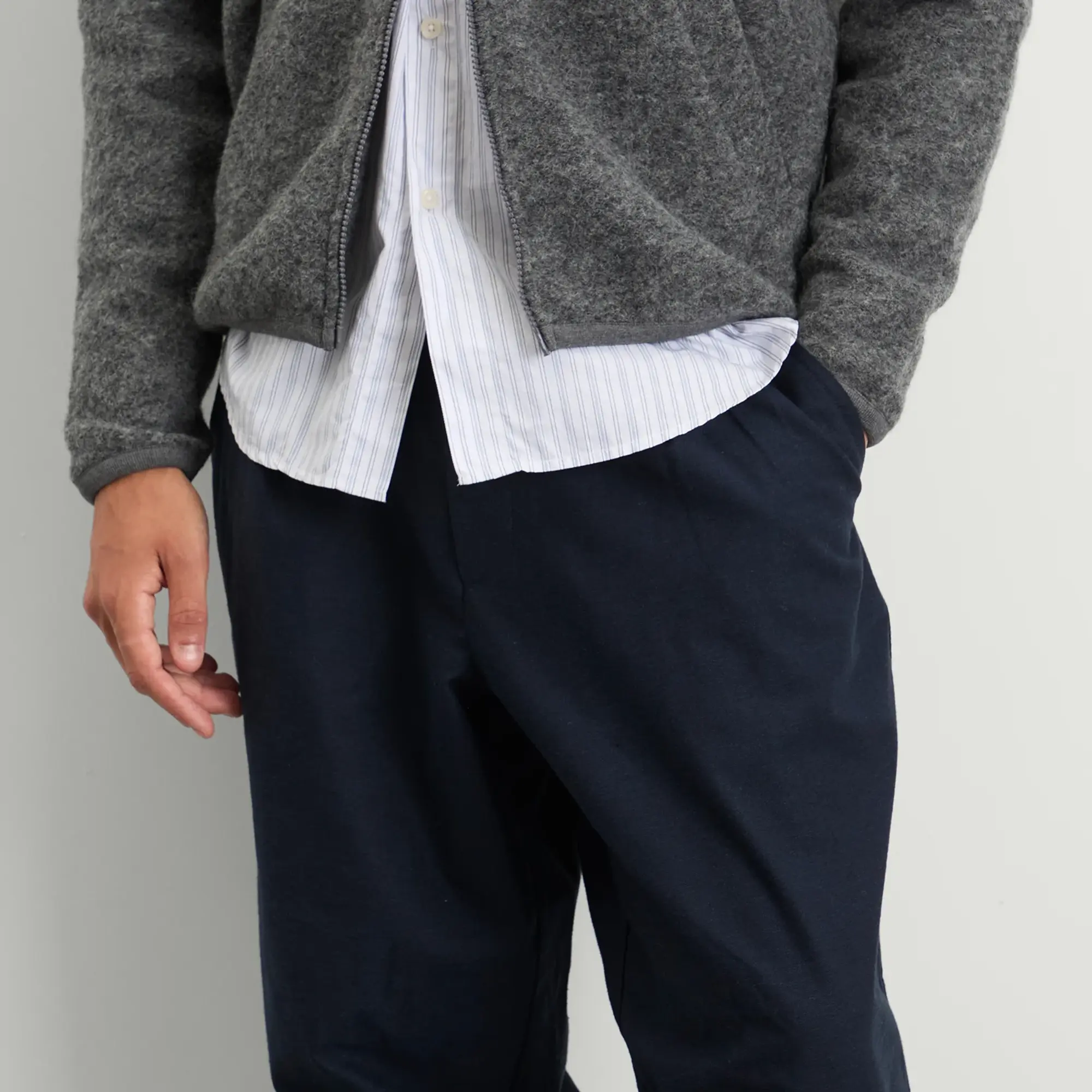 Universal Works Men's Pleated Track Pant Navy