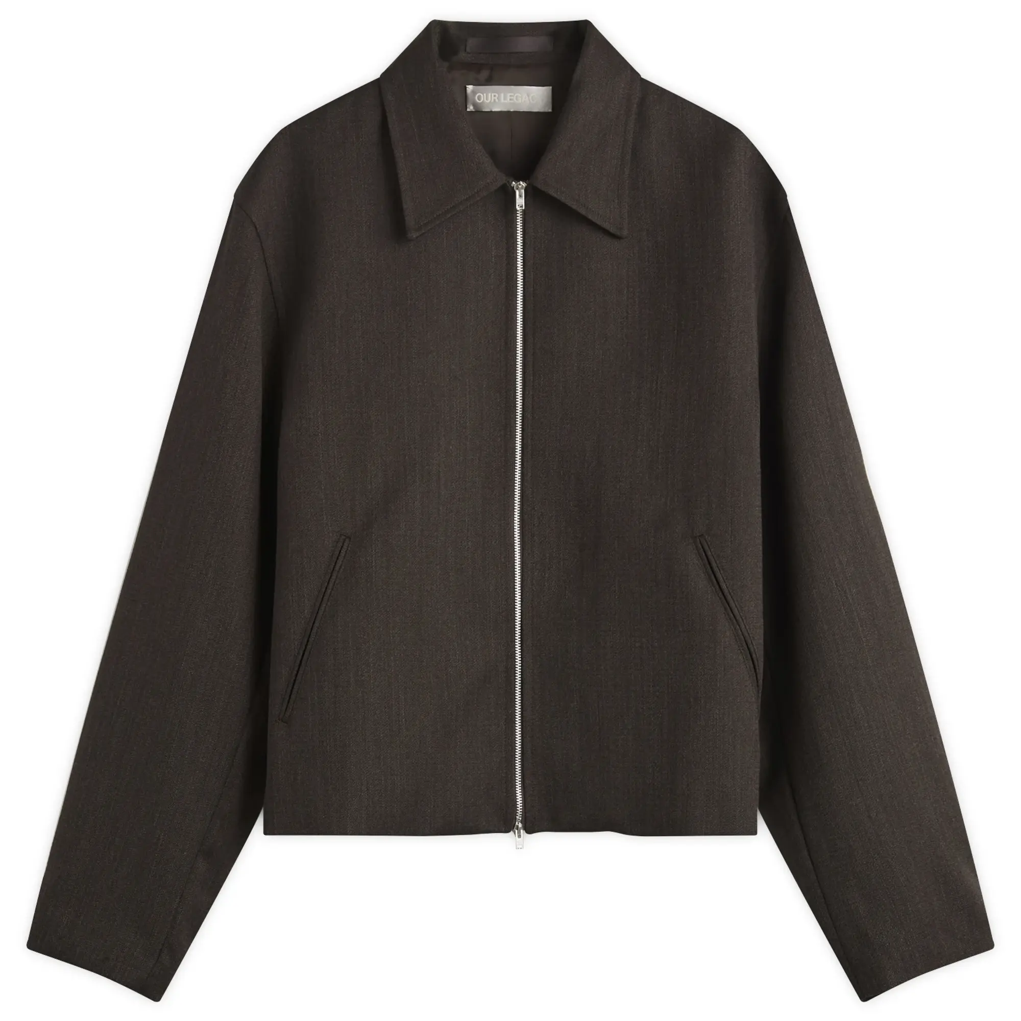 Our Legacy Men's Wool Mini Jacket Havana Brown Chain Wool