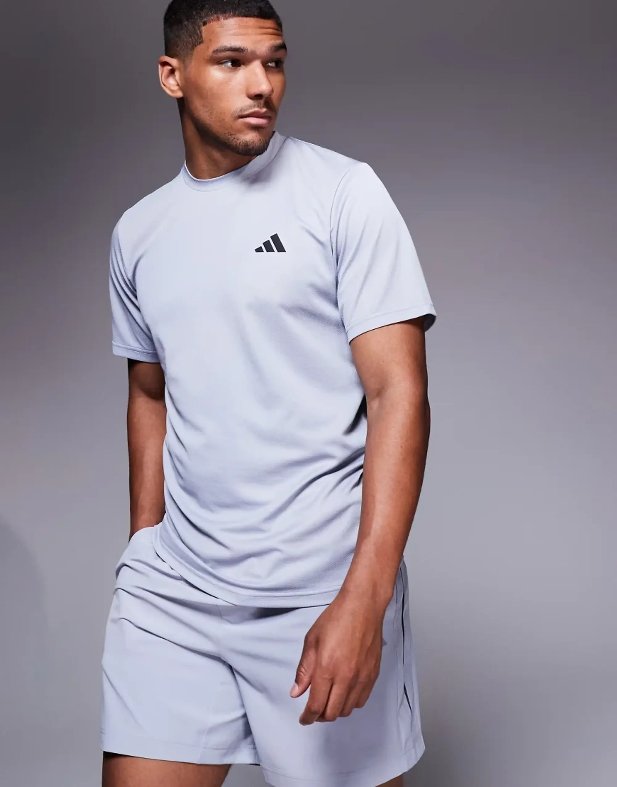 Adidas Training Essentials Base T-Shirt In Grey