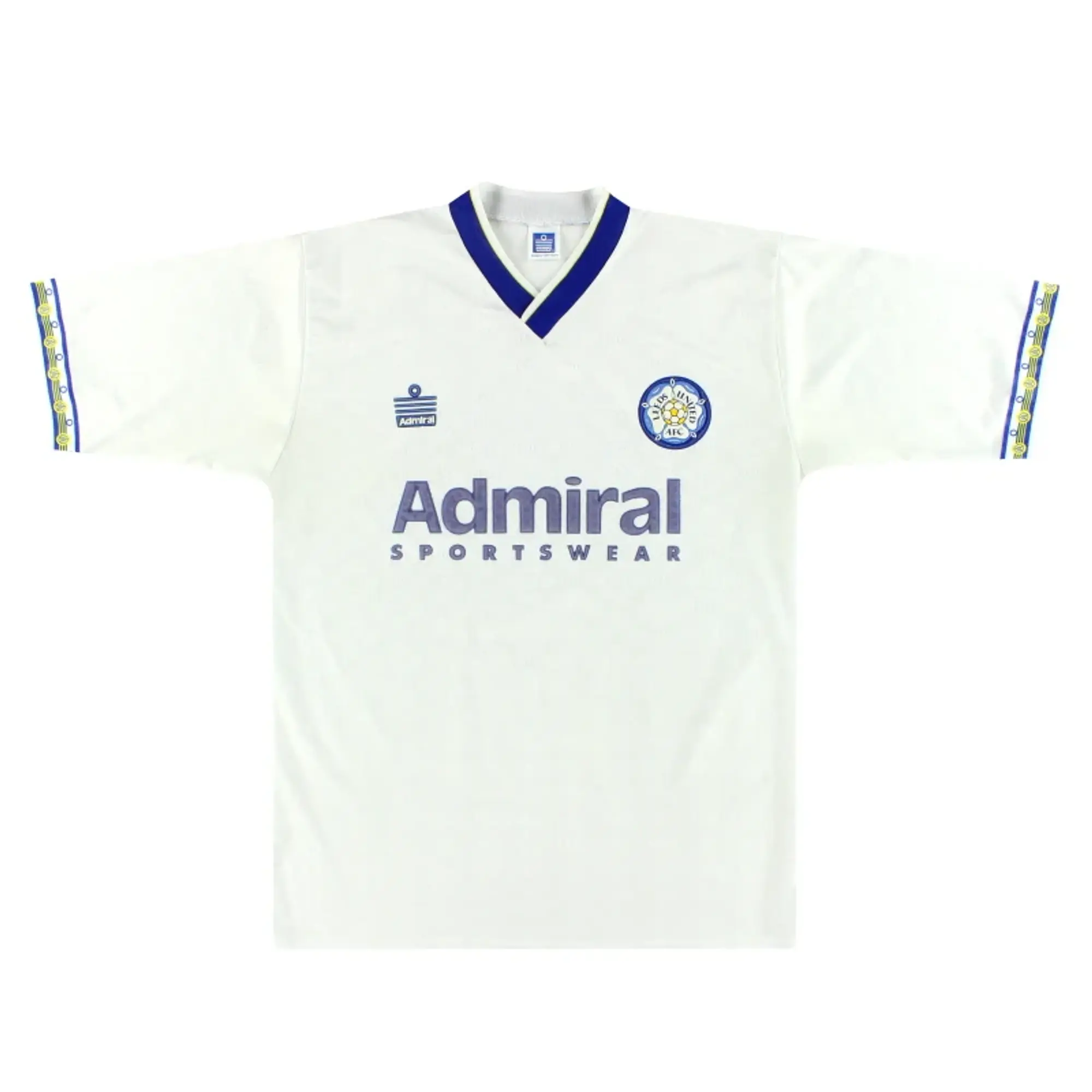 1992-93 Leeds Admiral Home Shirt L - Leeds / Very Good 