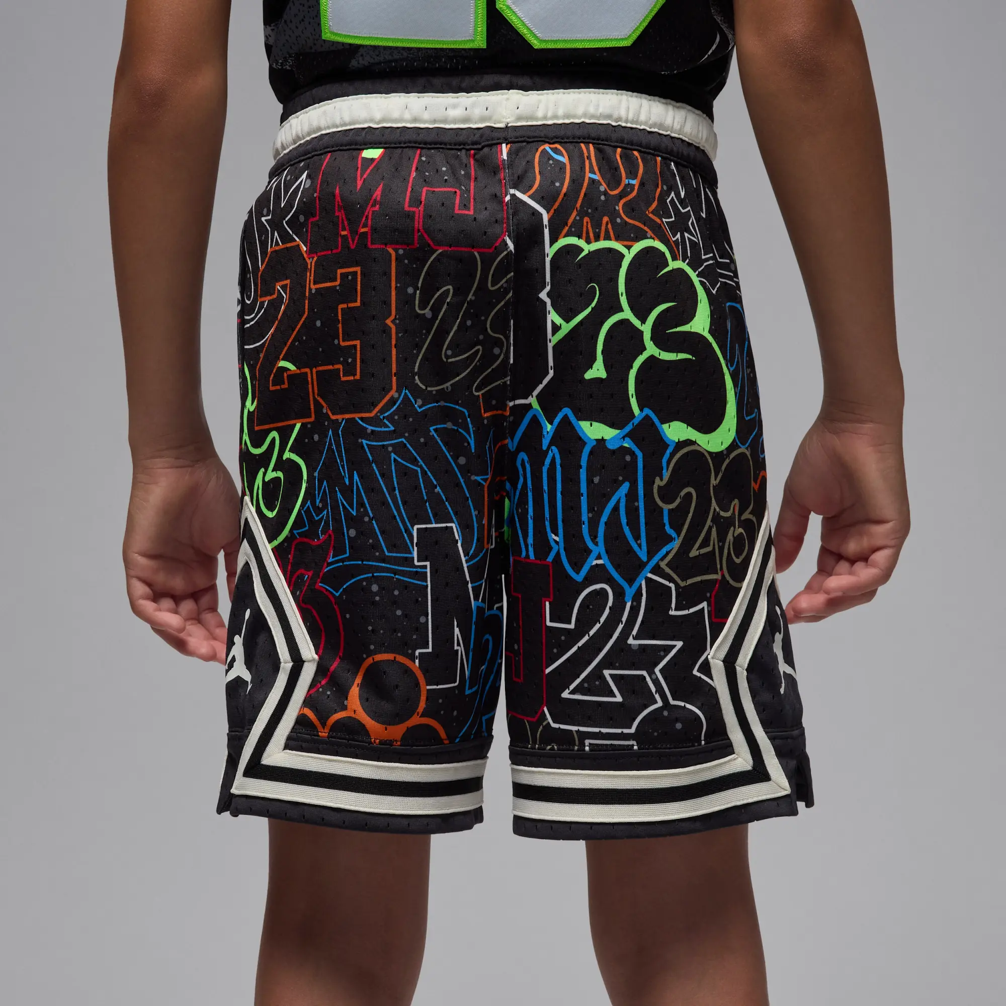 Nike Jordan Dri-FIT Older Kids' MJ Printed Sport Diamond Shorts - Black