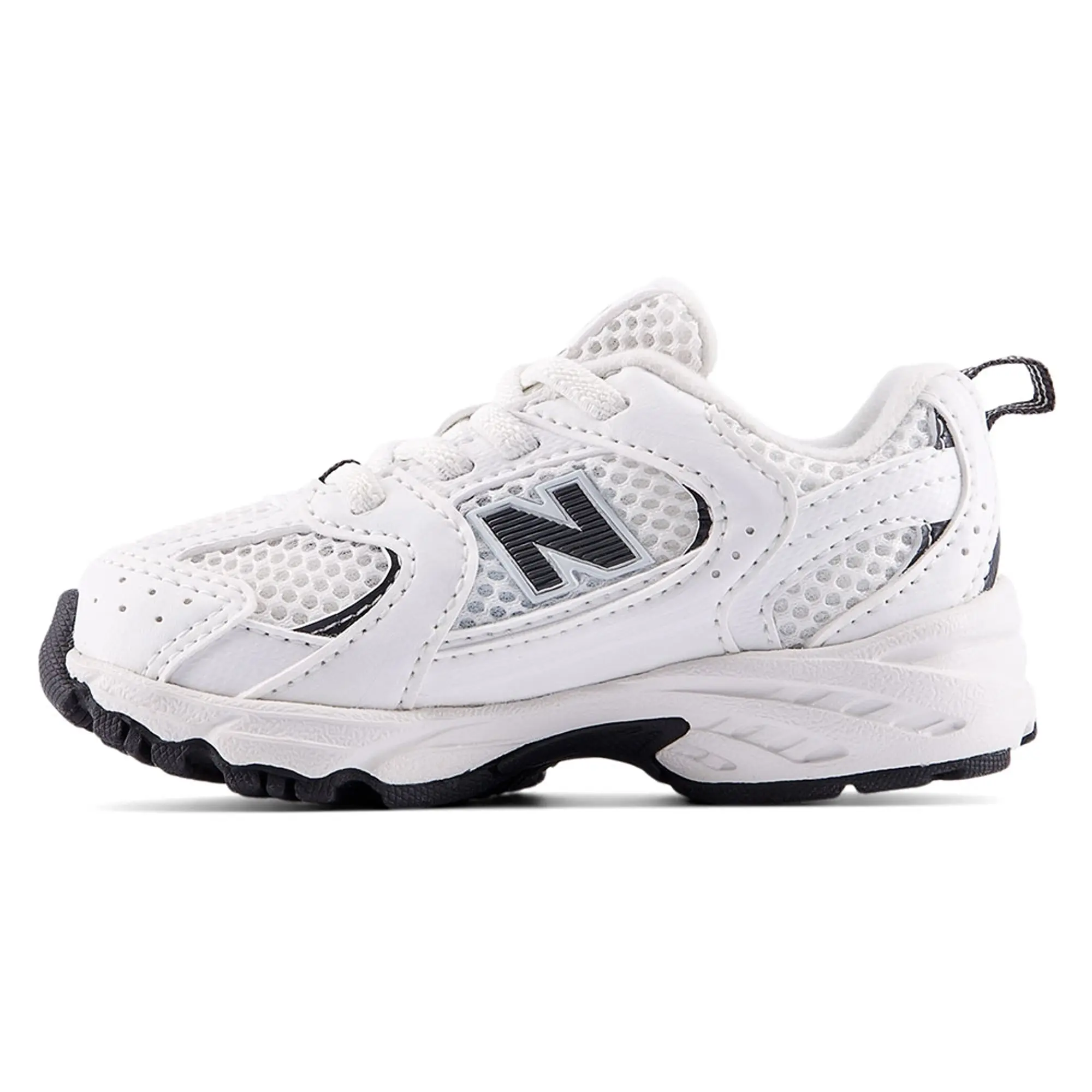 New Balance Infants' 530 BUNGEE in Grey/Black Synthetic