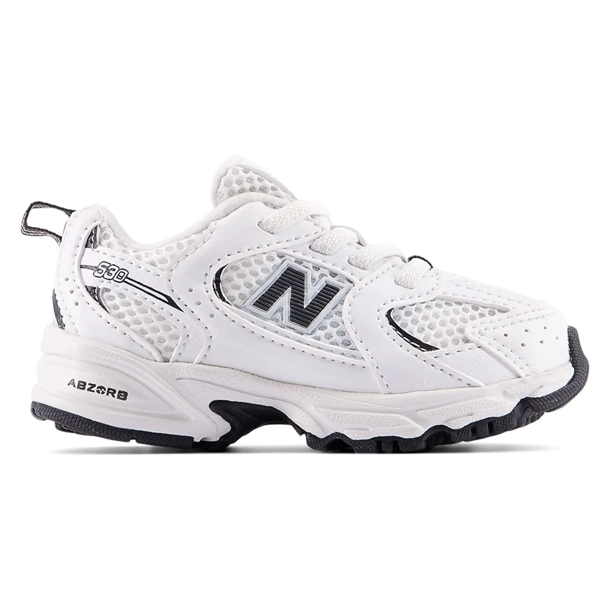 New Balance Infants' 530 BUNGEE in Grey/Black Synthetic
