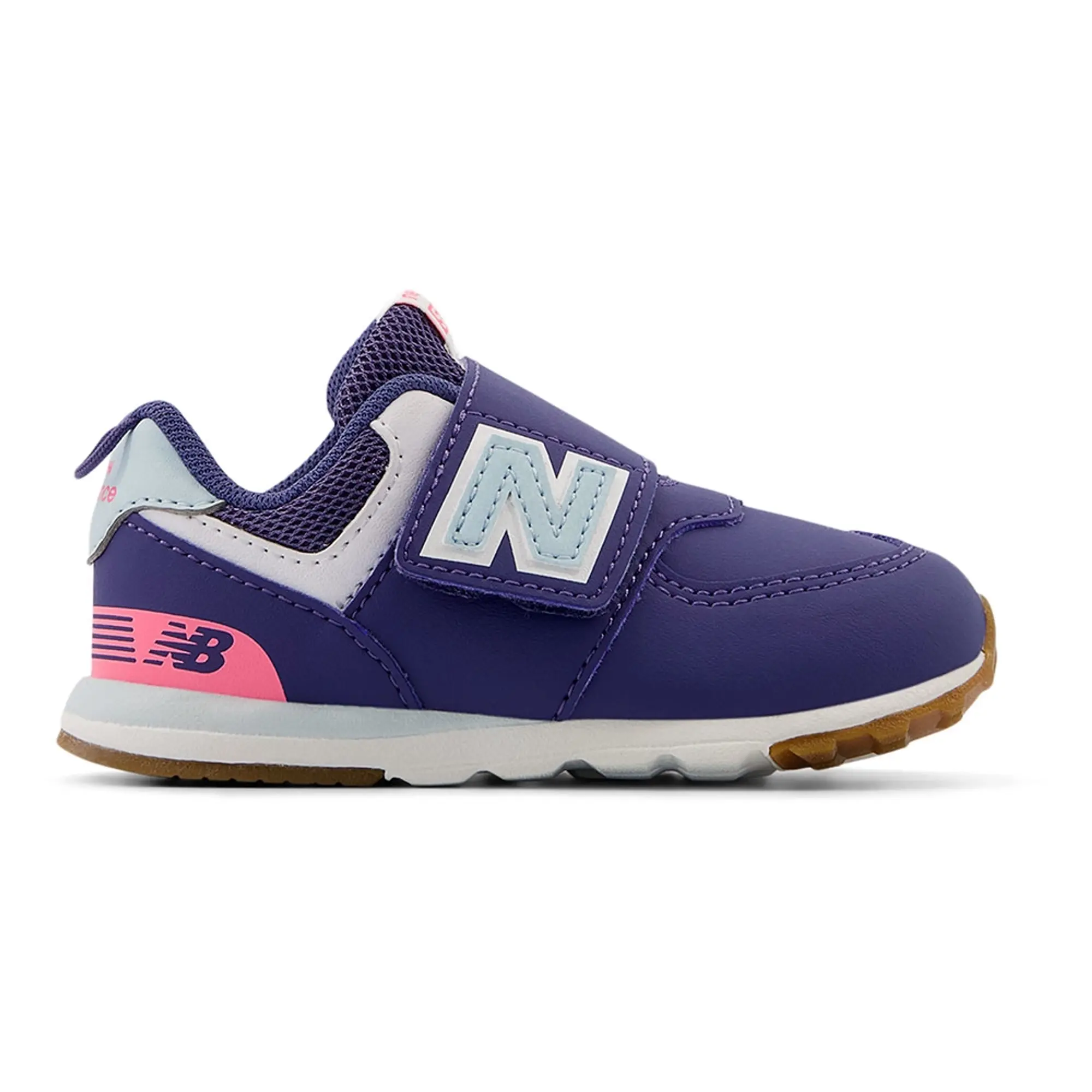 New Balance Kids' 574 NEW-B HOOK & LOOP in Blue Leather