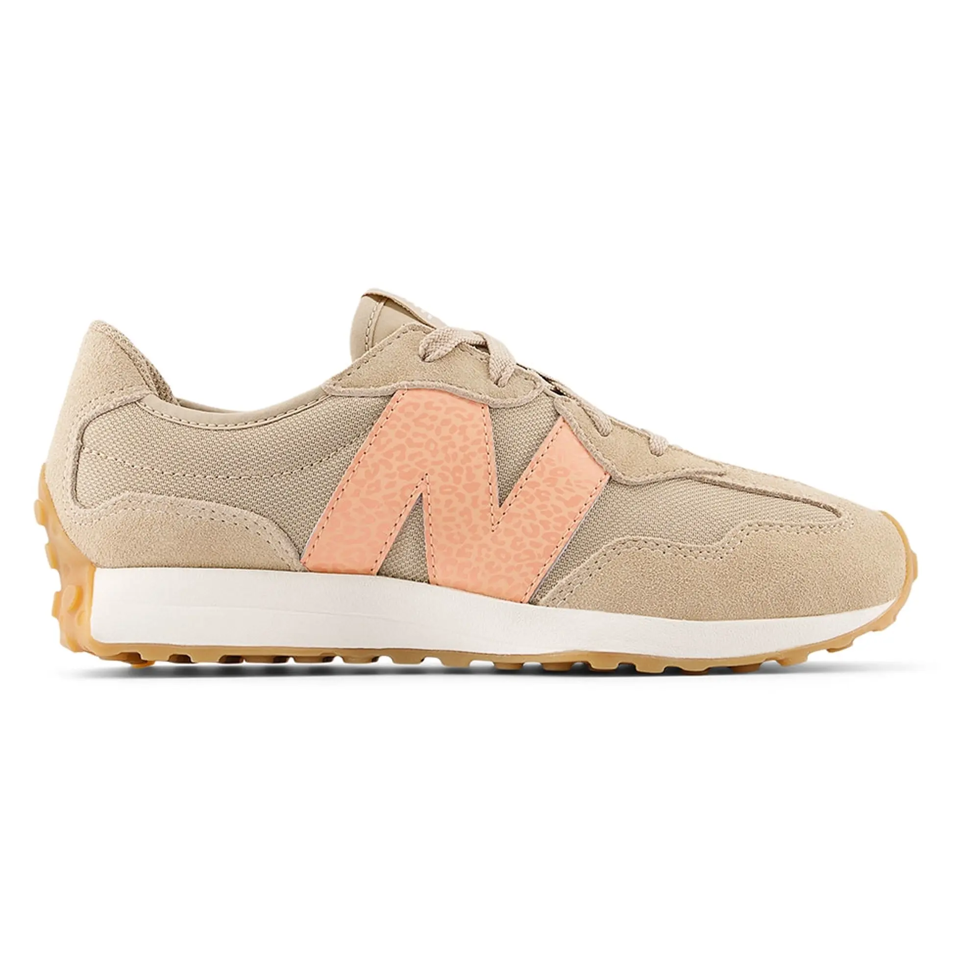 New Balance Kids' 327 LACE in Orange/Beige Synthetic