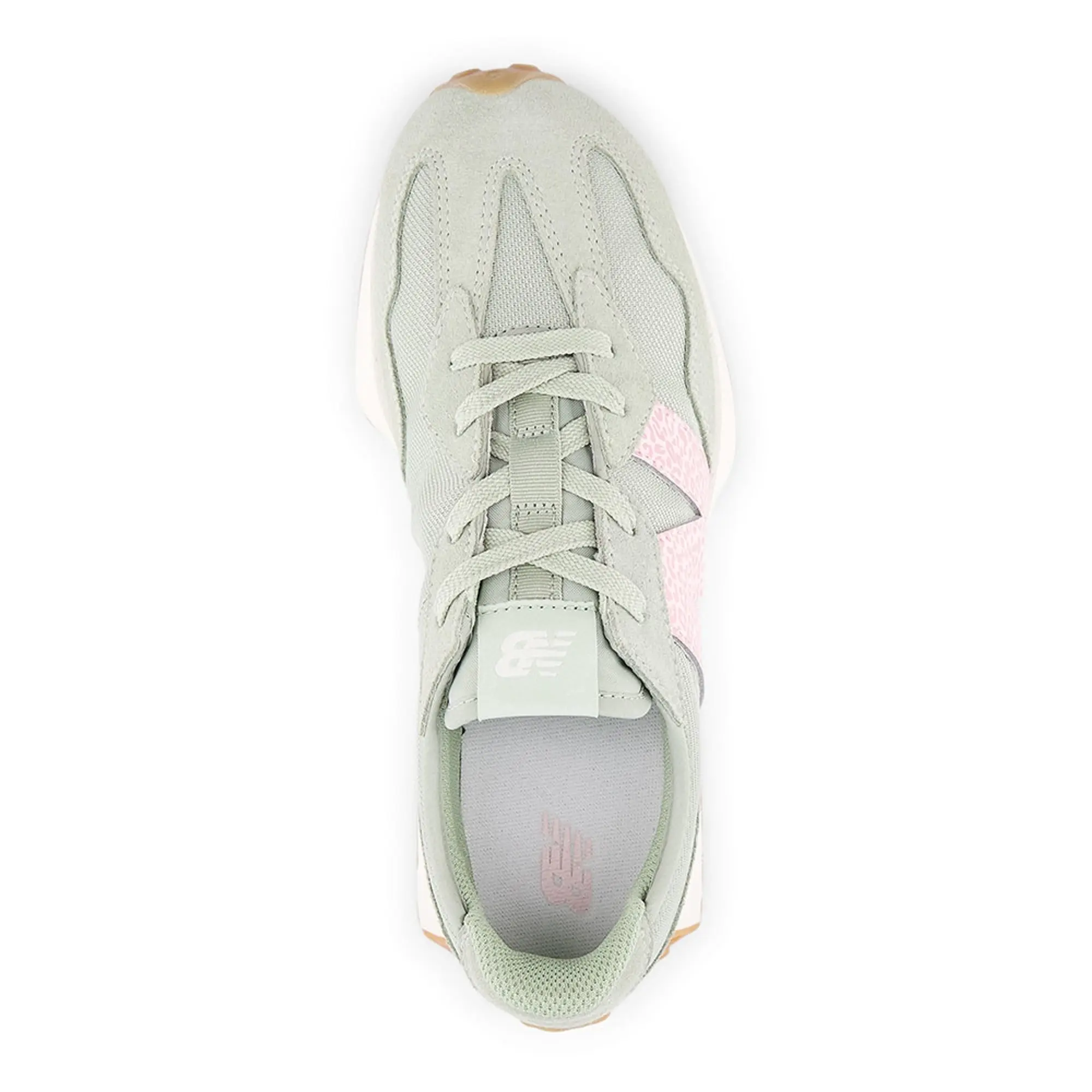New Balance Kids' 327 LACE in Pink/Green Synthetic