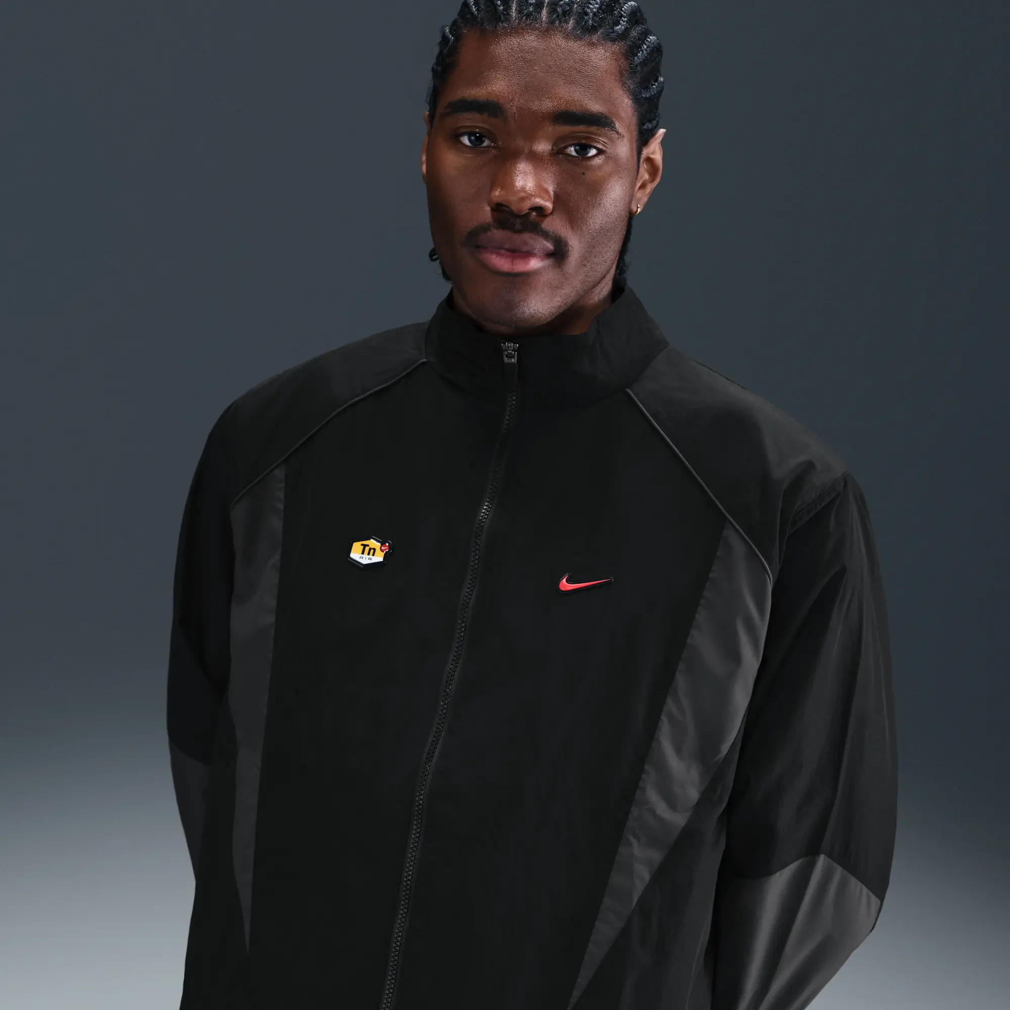 Nike Sportswear Men's Woven Track Jacket - Black - Nylon