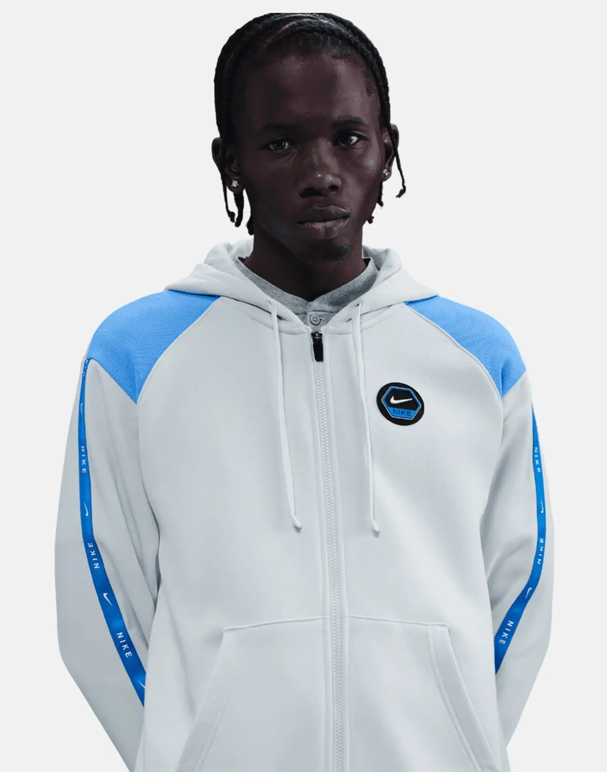 Men's Nike Cityside Fz Hoodie in Grey/Blue 