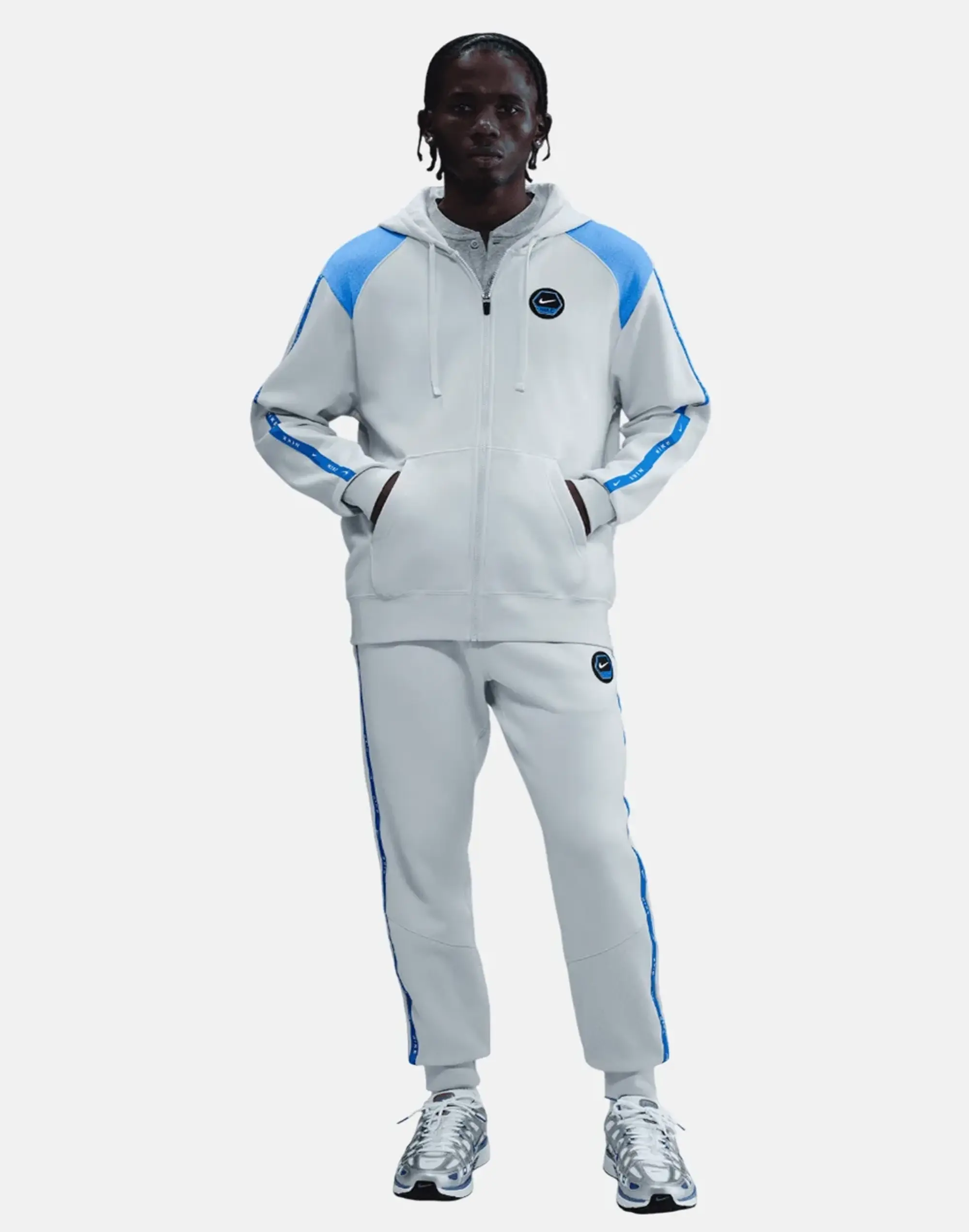 Men's Nike Cityside Fz Hoodie in Grey/Blue 