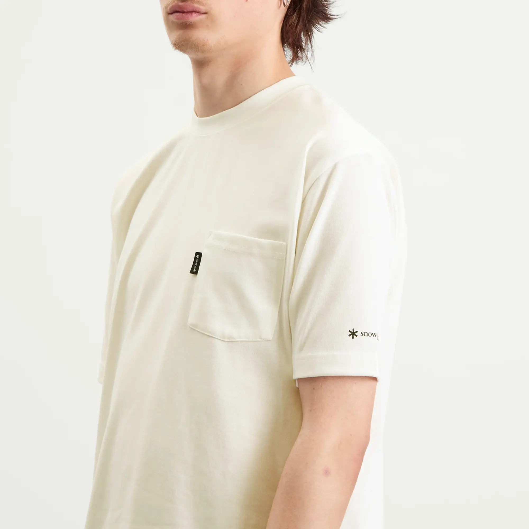 Snow Peak Men's Pocket T-Shirt Off White