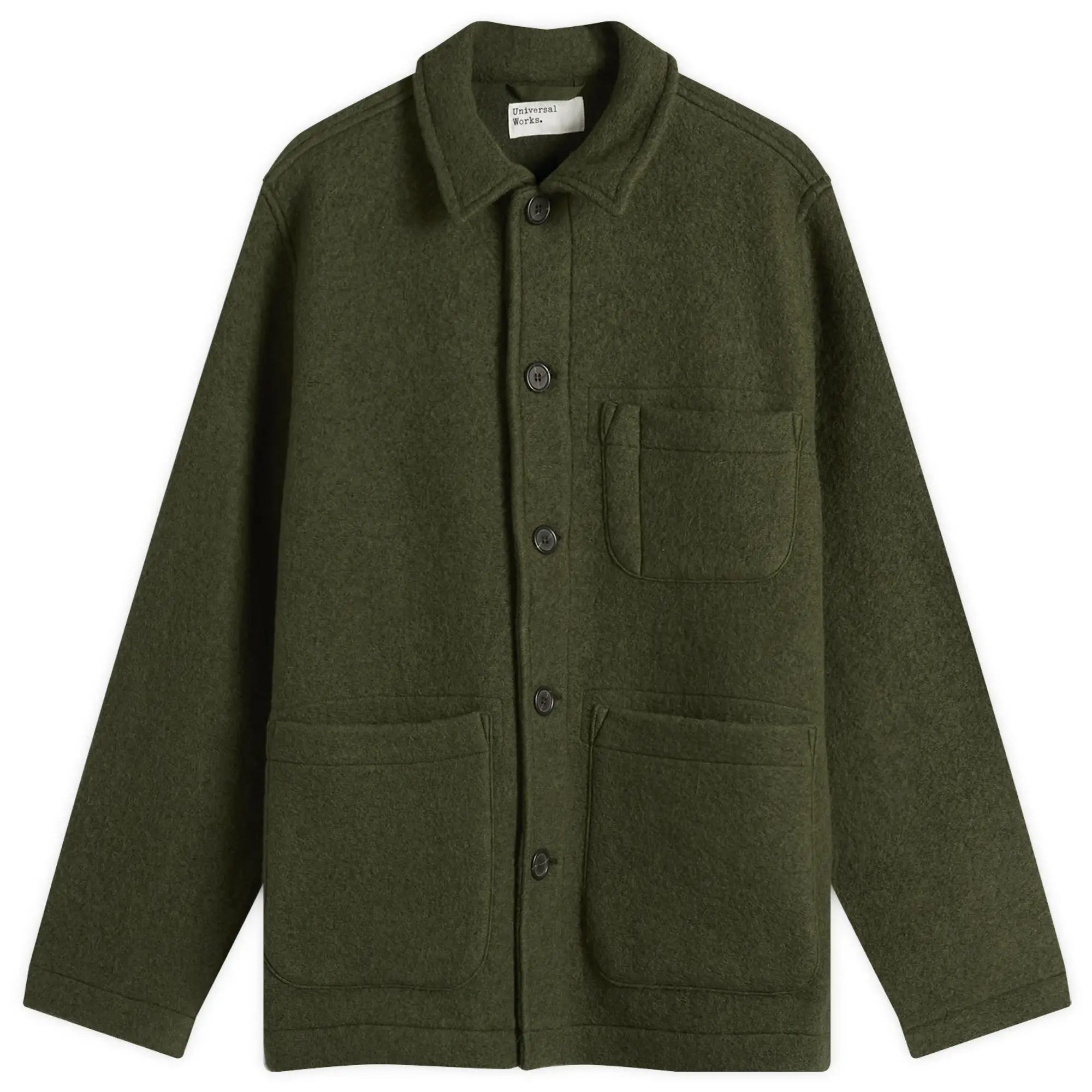 Universal Works Men's Wool Fleece Field Jacket Olive