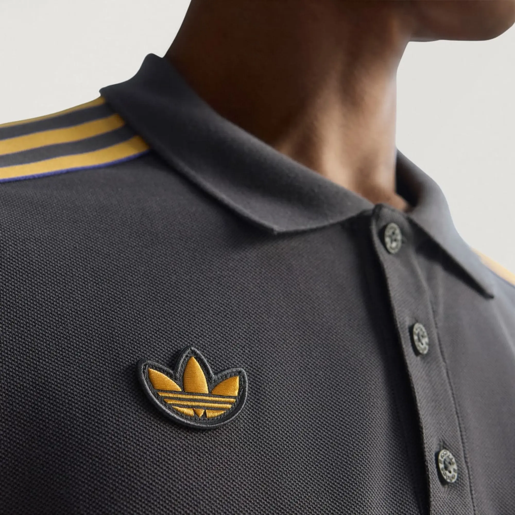 adidas Manchester United Terrace Icons Long Sleeve Polo Shirt