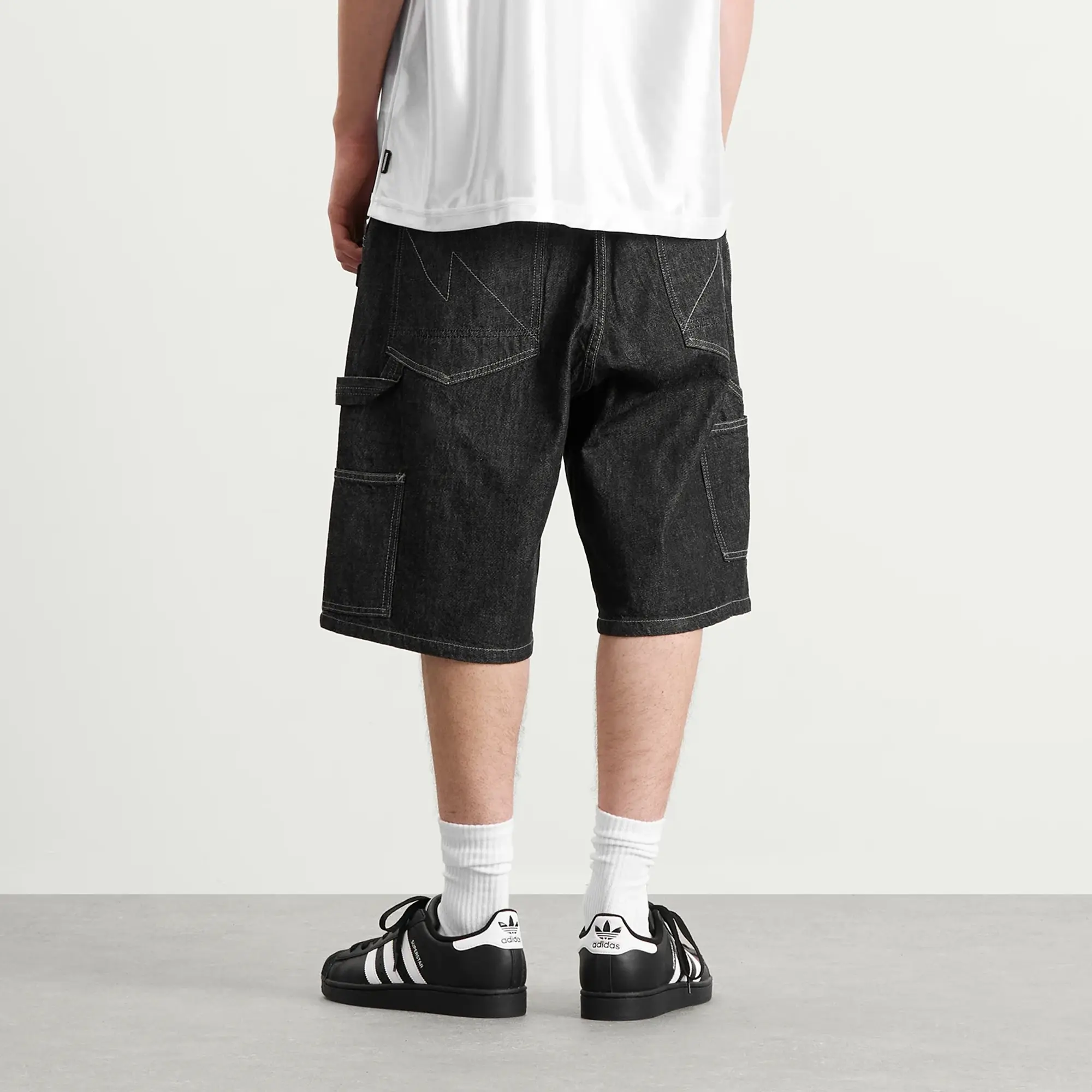 Neighborhood Men's Denim Painter Shorts Black