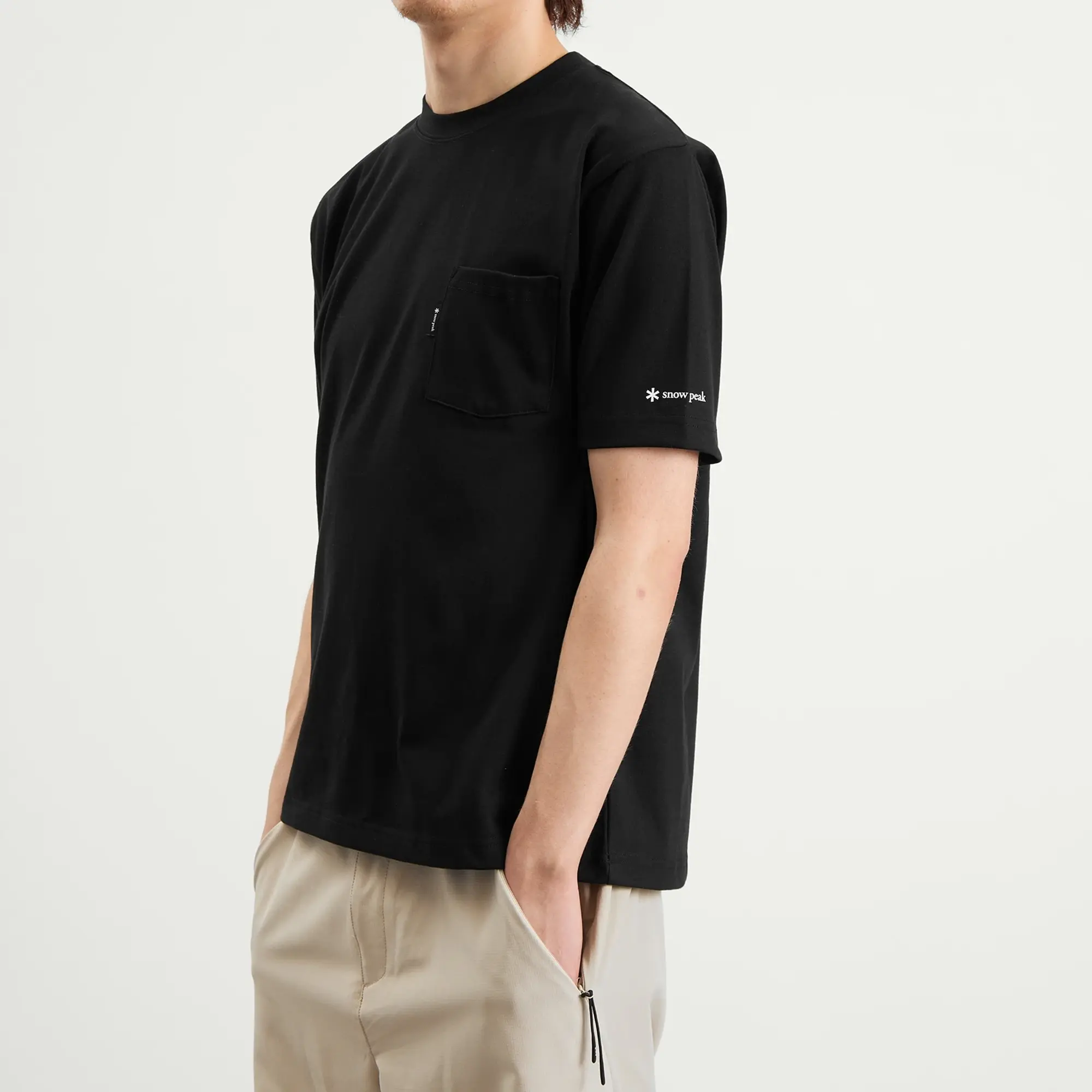 Snow Peak Men's Pocket T-Shirt Black