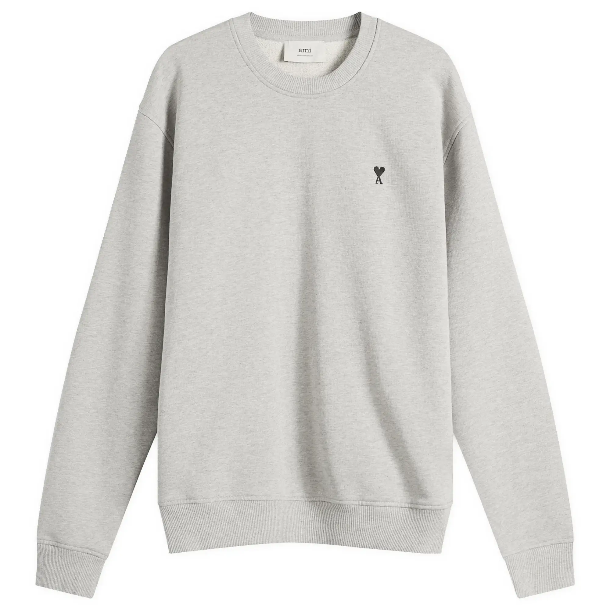 AMI Paris Men's Loopback Light Fleece ADC Sweatshirt Gris Cendre Chine