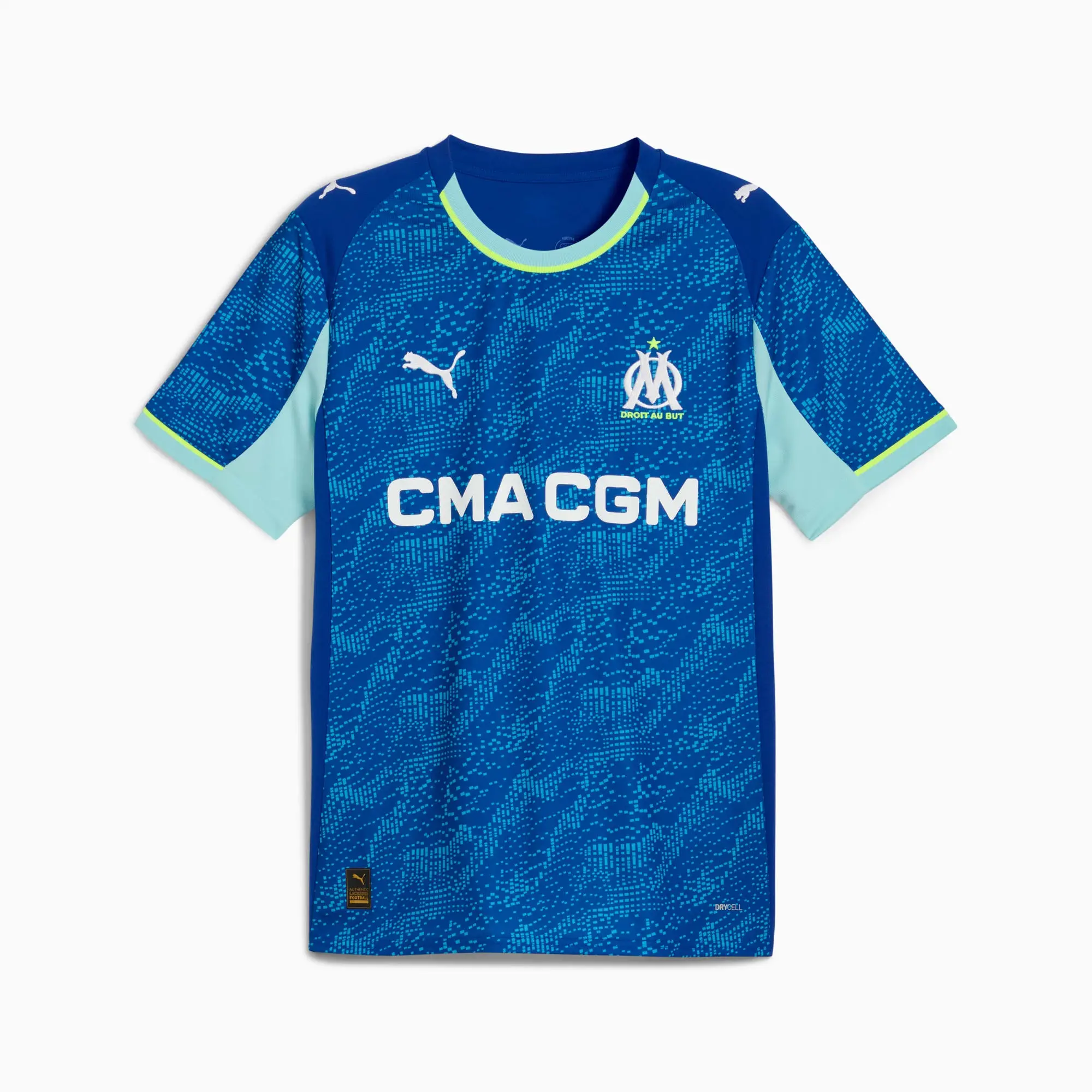 PUMA Olympique Marseille 25/26 Third Jersey Men, Vivid Blue/Azure, size 3XL