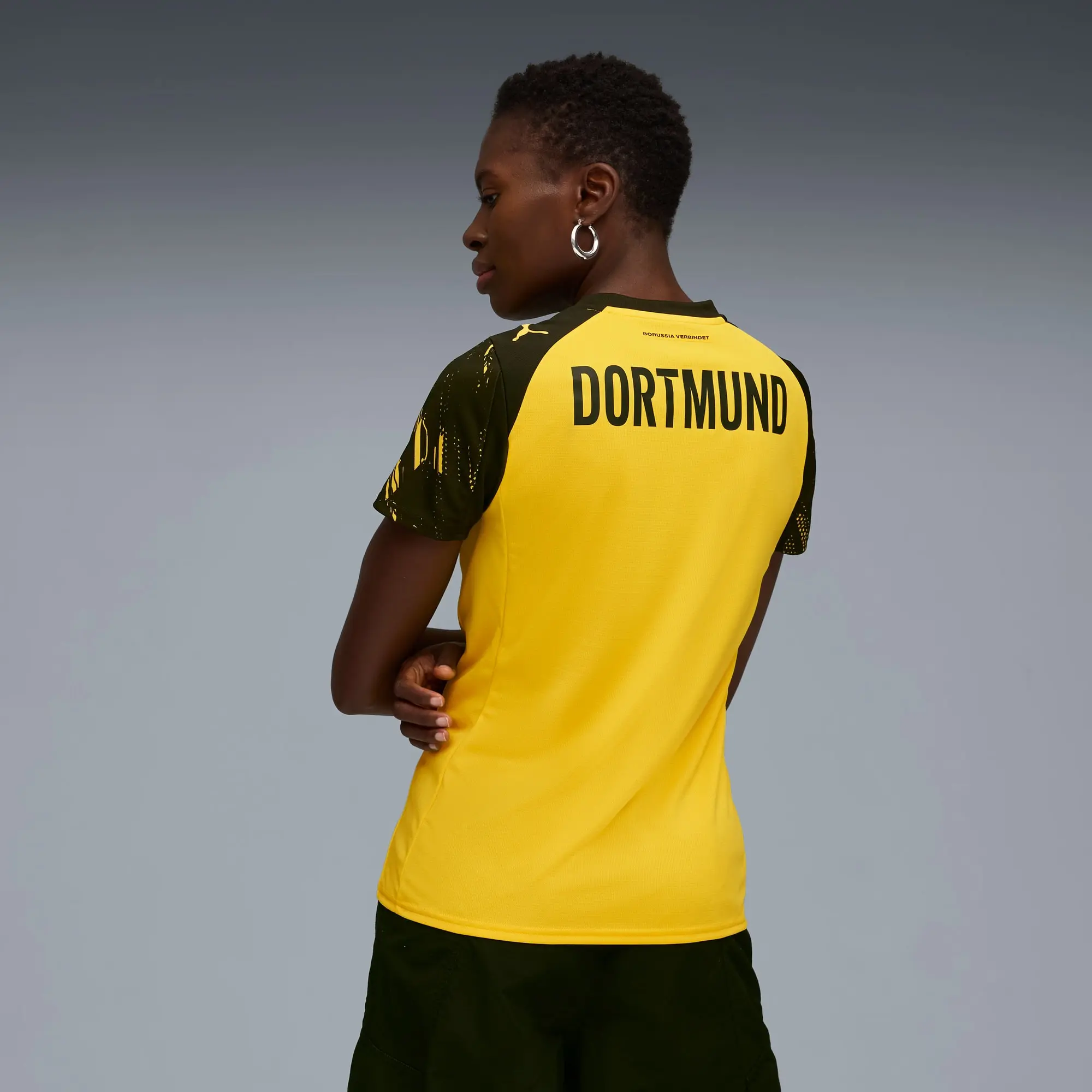 PUMA Borussia Dortmund 25/26 Home Jersey Women, Faster Yellow/Black, size Large