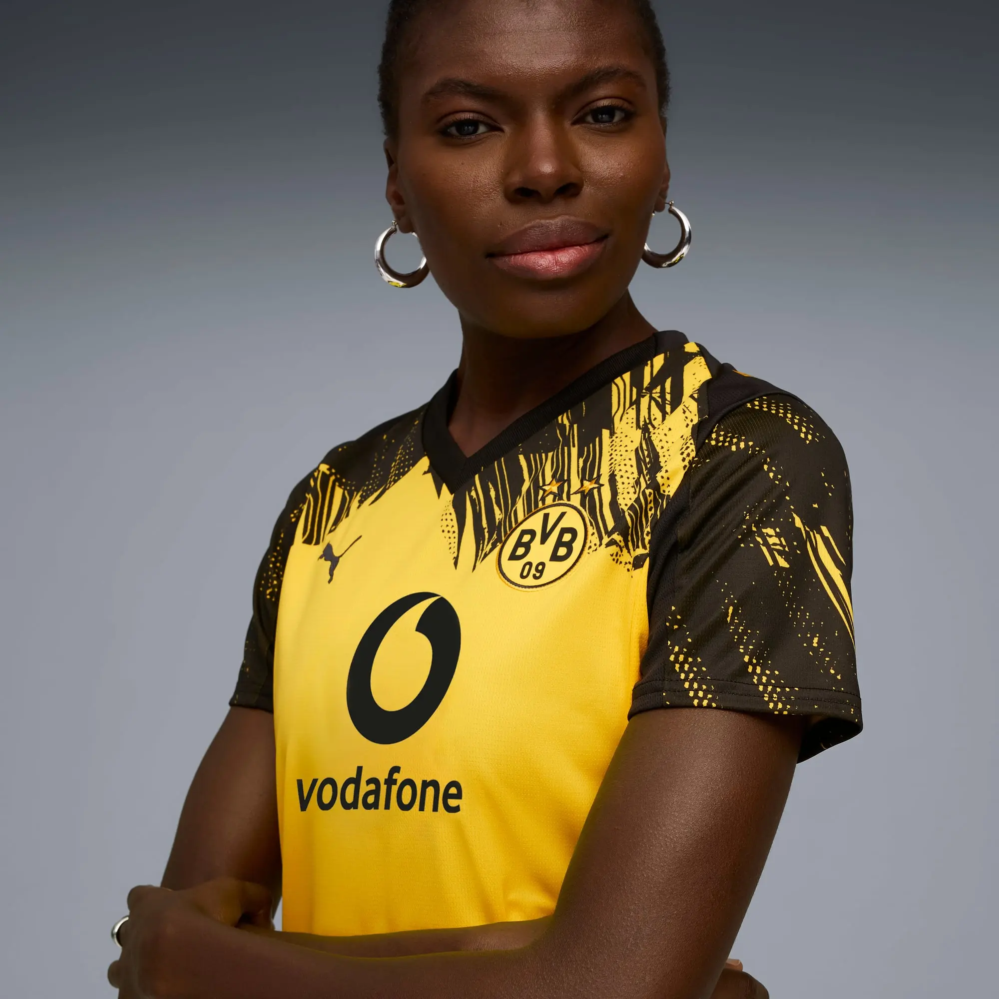 PUMA Borussia Dortmund 25/26 Home Jersey Women, Faster Yellow/Black, size Large