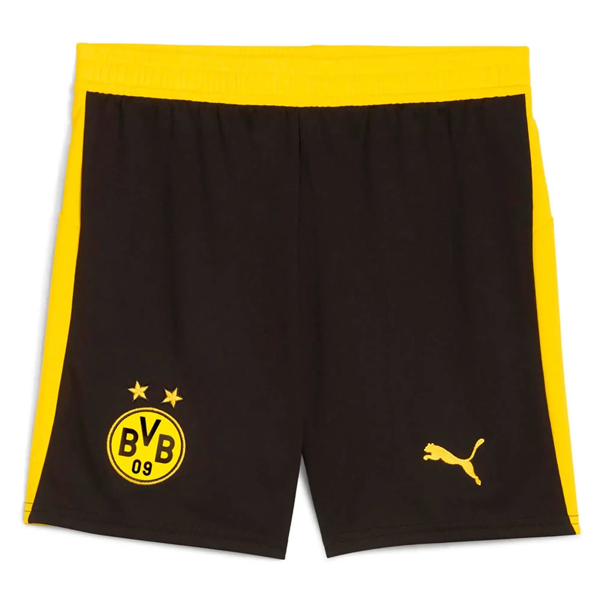 PUMA Borussia Dortmund 25/26 Shorts Youth, Black/Faster Yellow, size 11-12 Youth