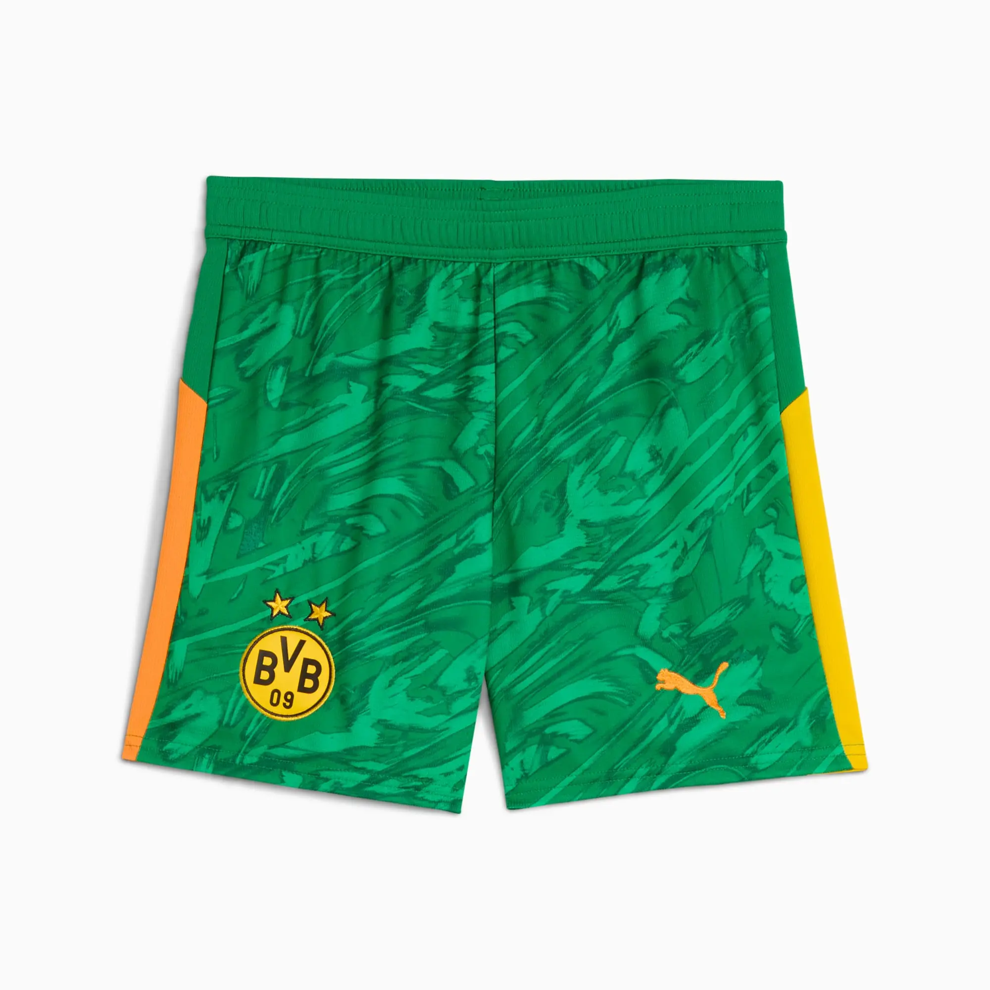 PUMA Borussia Dortmund 25/26 Goalkeeper Shorts Youth, Archive Green/Intense Orange, size 11-12 Youth