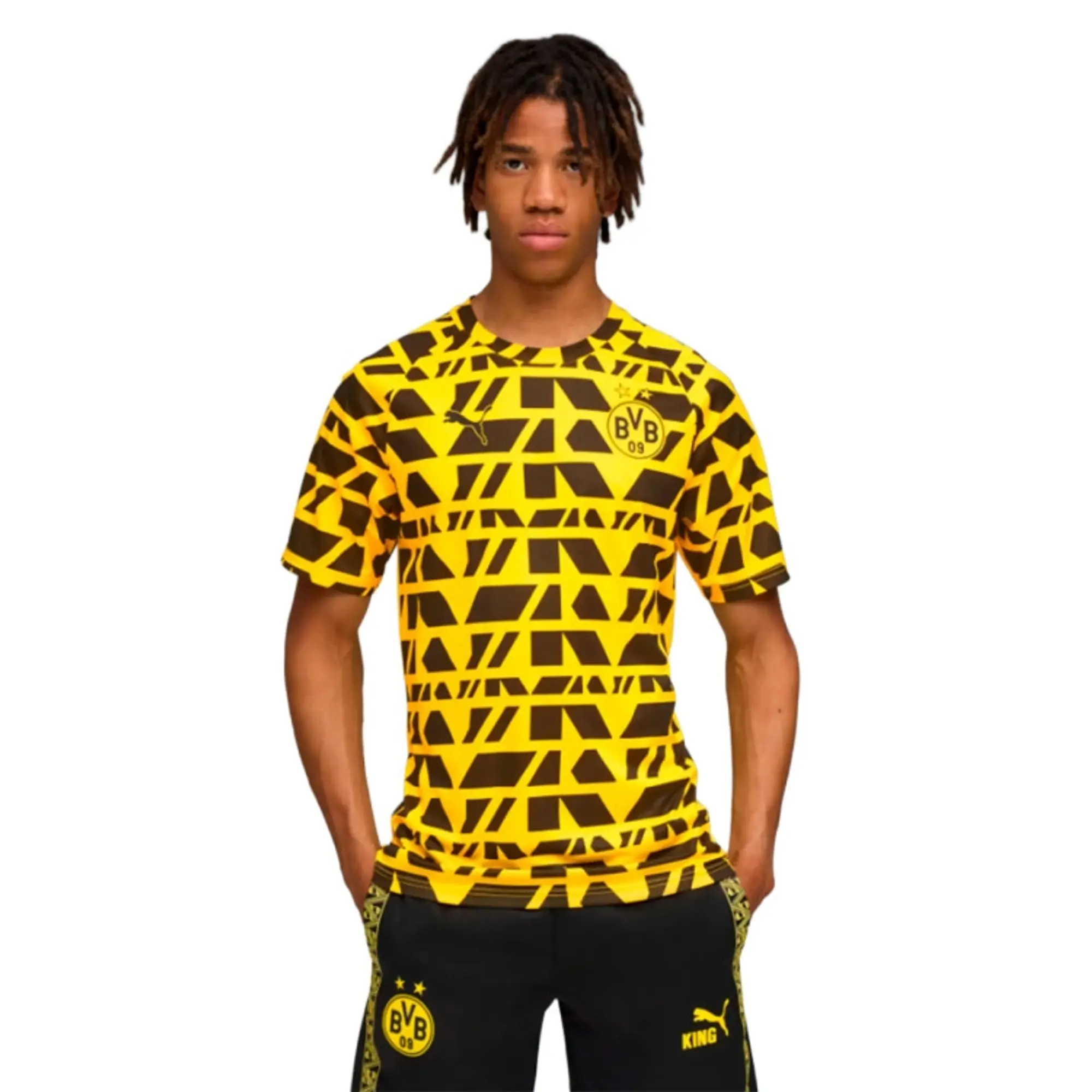 PUMA Borussia Dortmund Pre-Match Jersey Men, Faster Yellow/Black, size 3XL