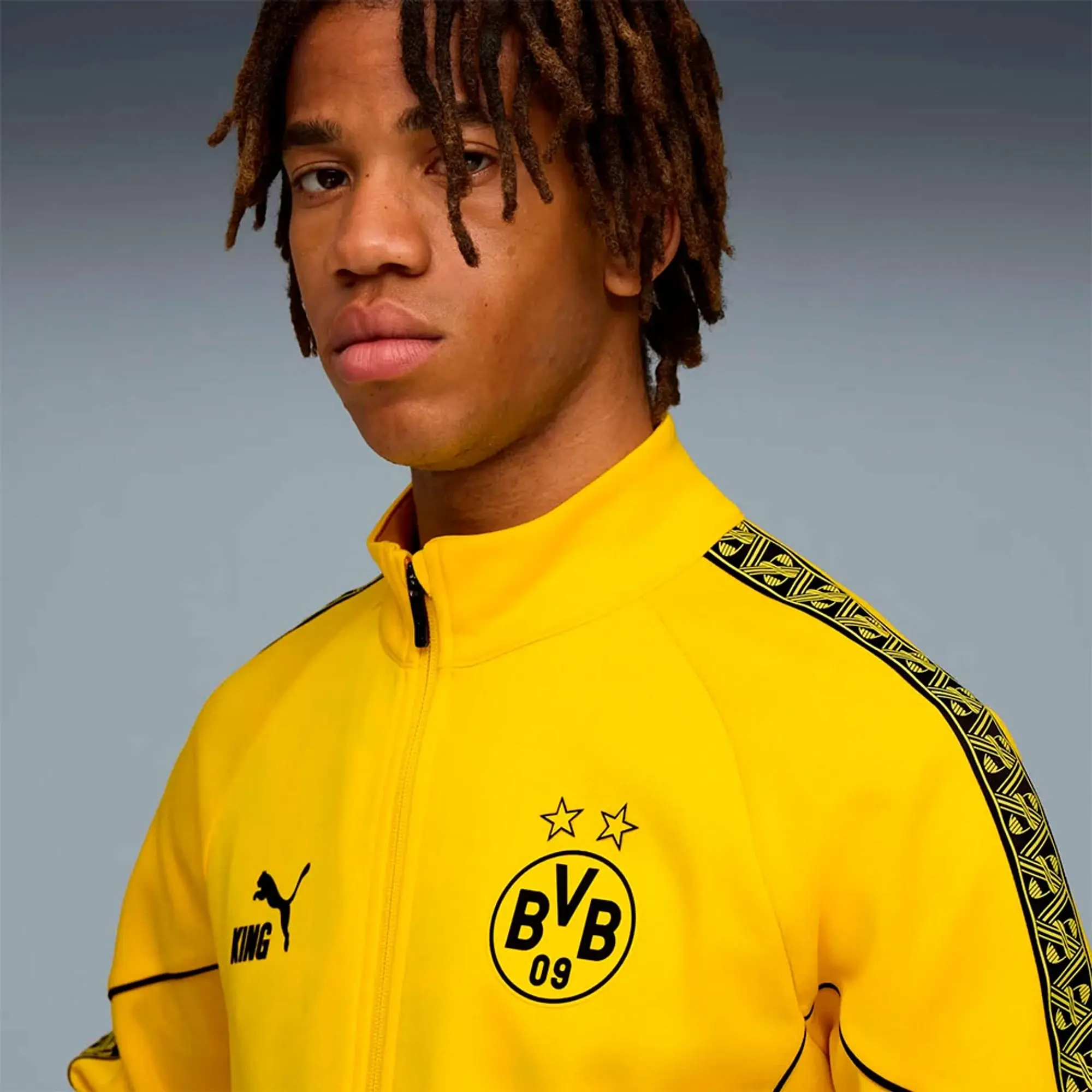 PUMA Borussia Dortmund King Anthem Jacket Men, Faster Yellow/Black, size 3XL