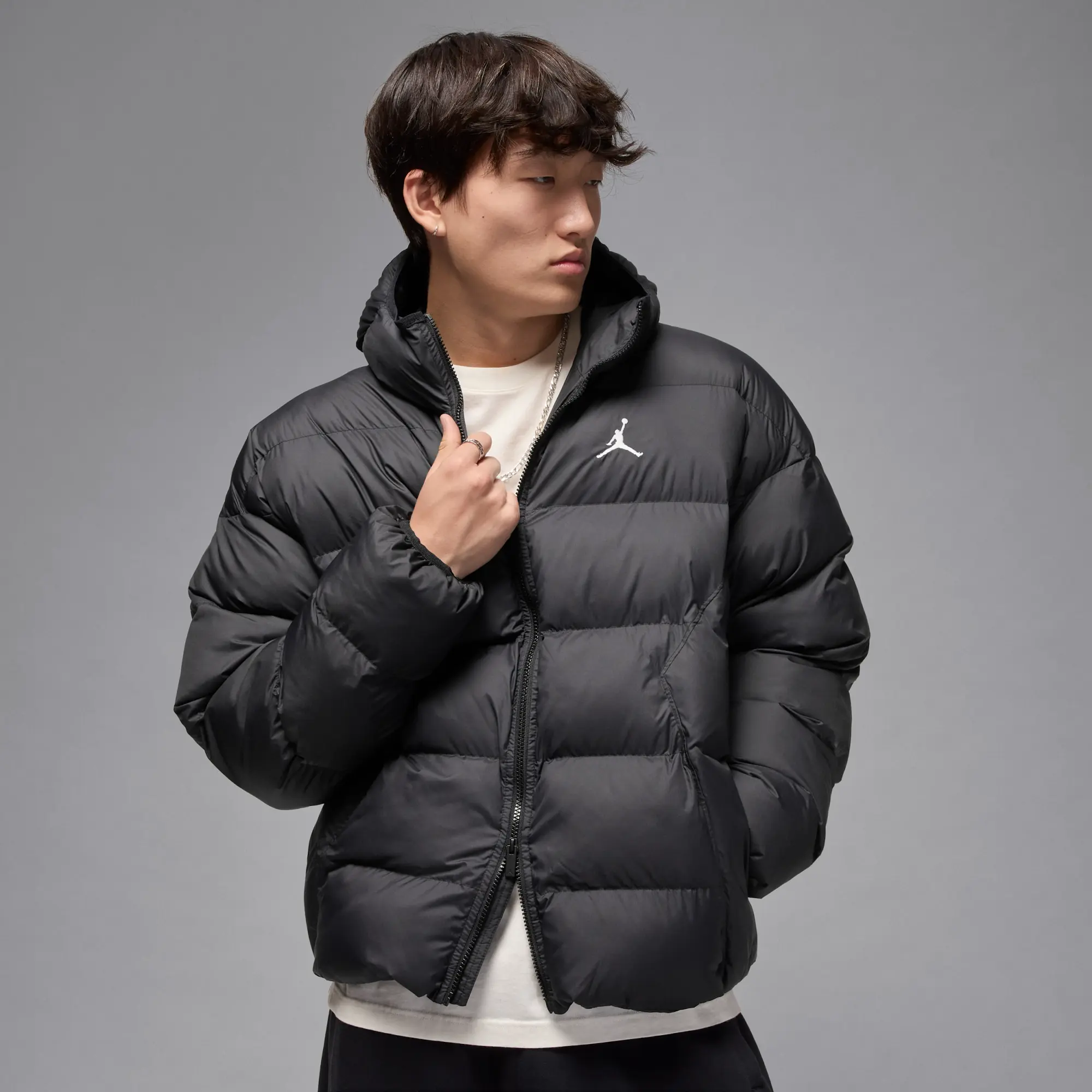 Nike Jordan Brooklyn Men's Therma-FIT Puffer Jacket - Black - Polyester