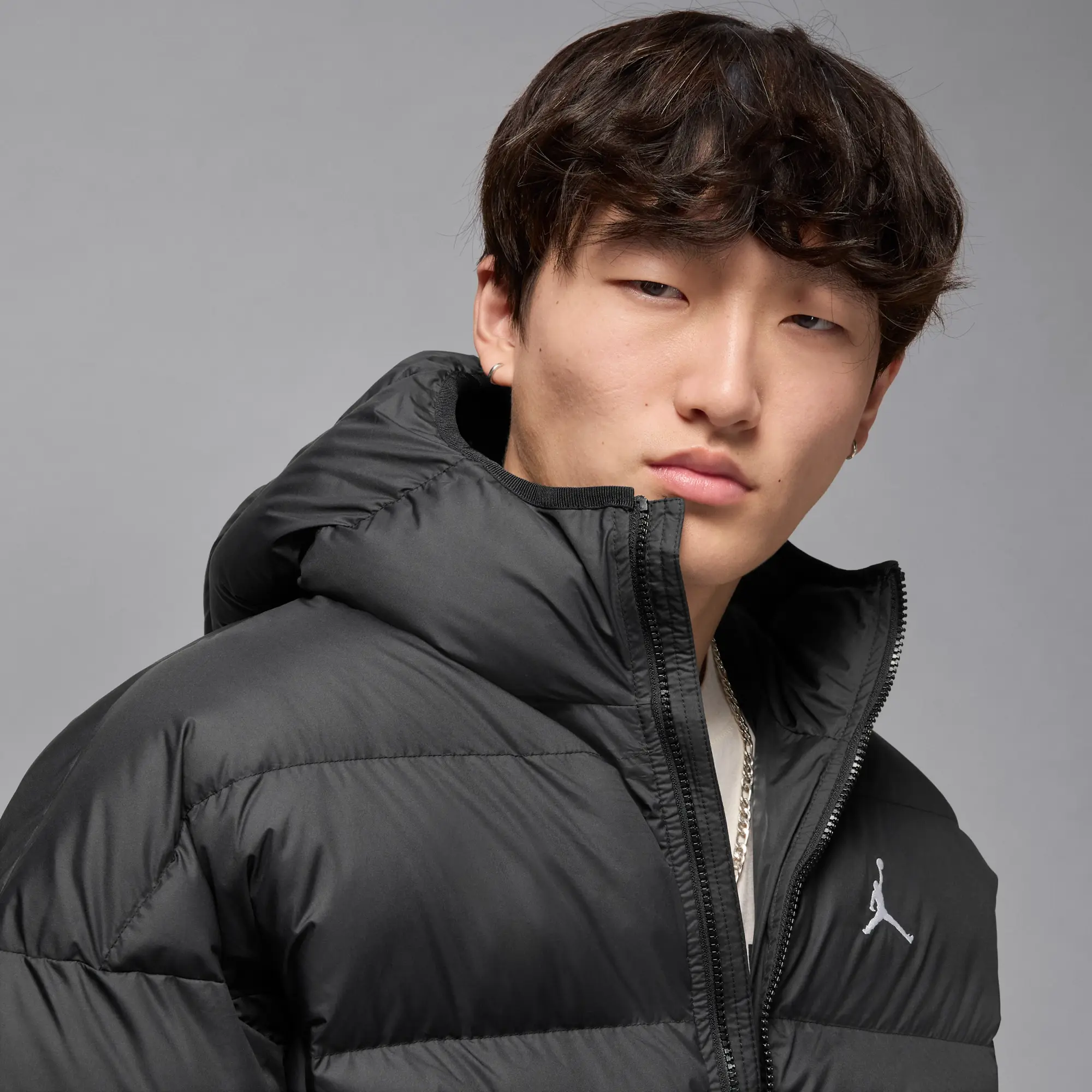 Nike Jordan Brooklyn Men's Therma-FIT Puffer Jacket - Black - Polyester