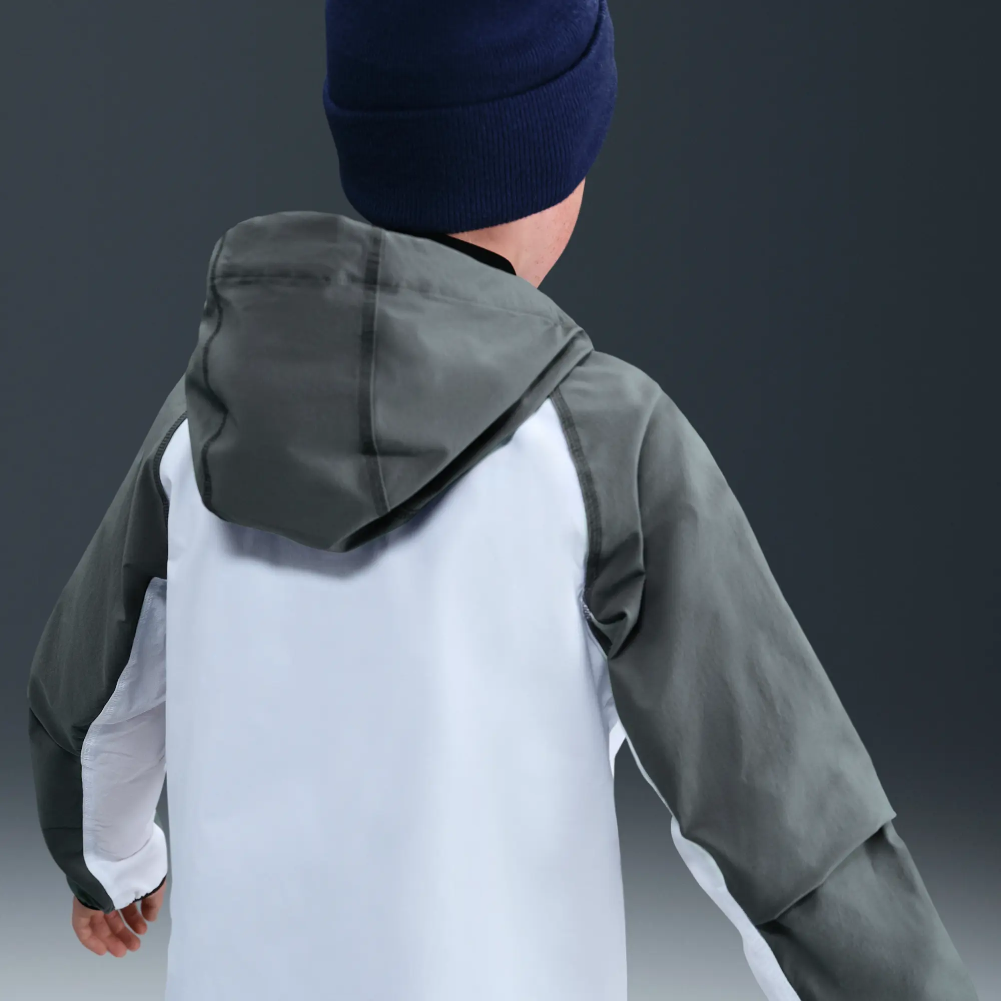 Nike Tech Older Kids' (Boys') Woven Jacket - White - Nylon/Elastane