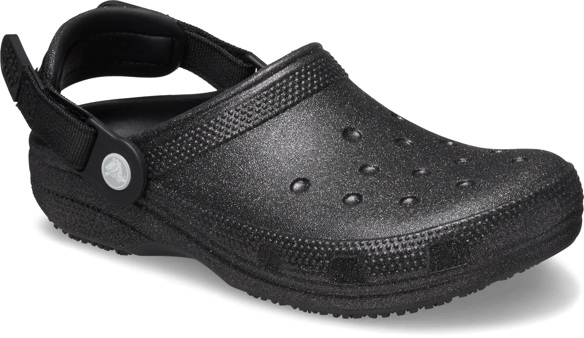 Crocs | Unisex | Classic Work Graphic | Clogs | Black Glitter | W4/M3