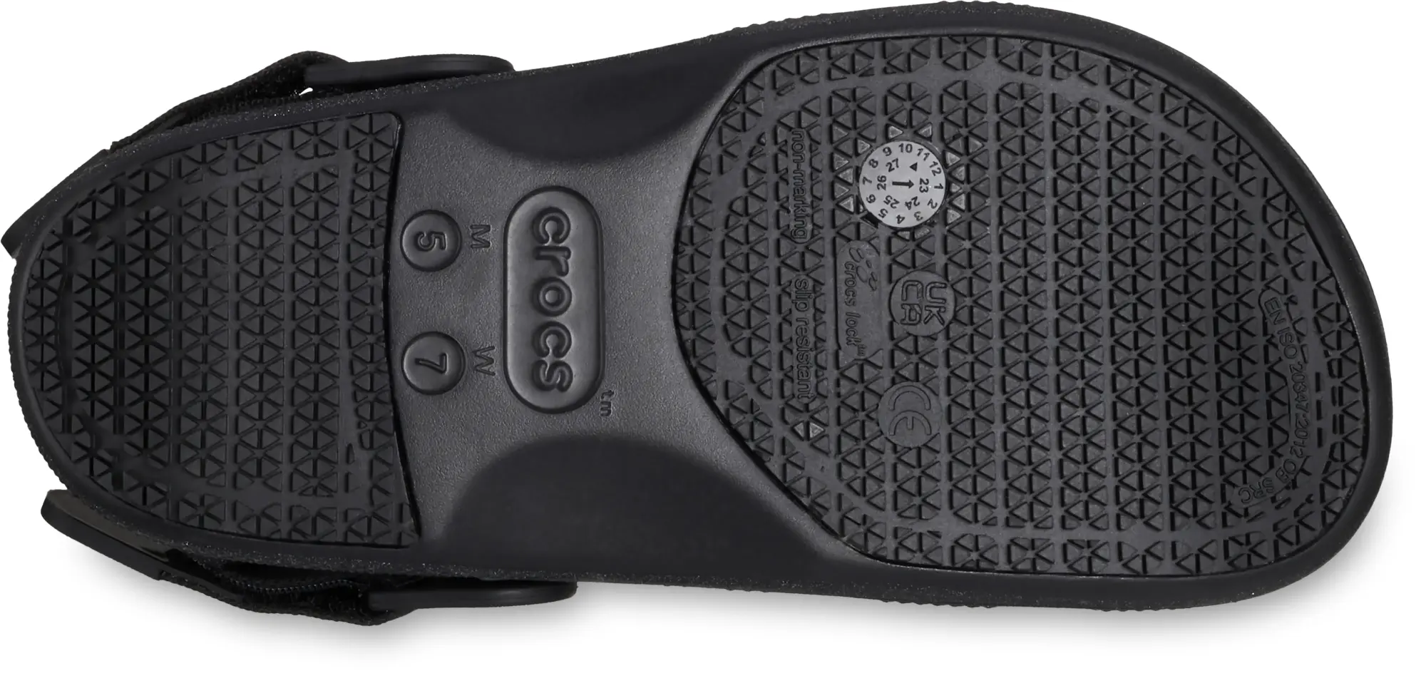 Crocs | Unisex | Classic Work Graphic | Clogs | Black Glitter | W4/M3