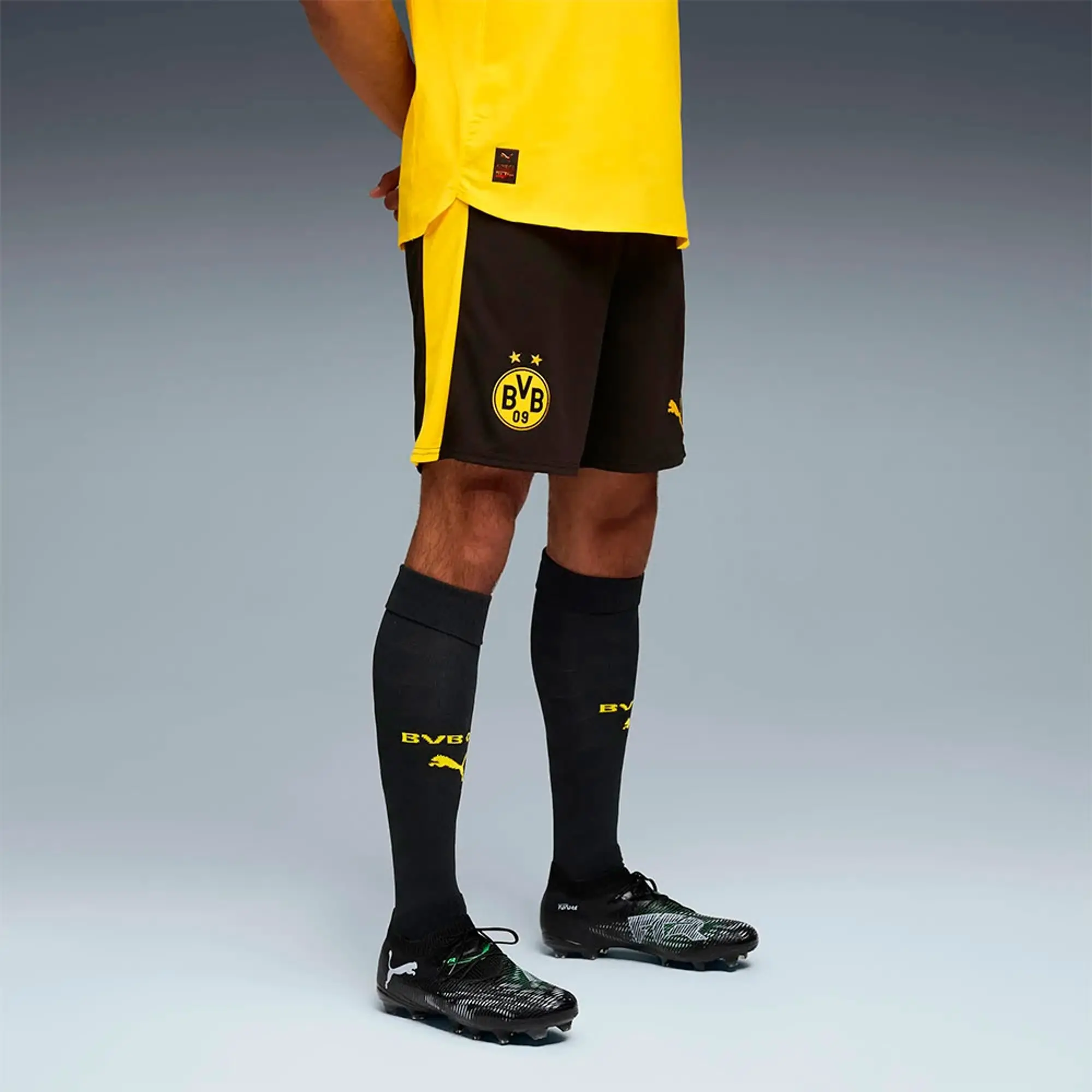 PUMA Borussia Dortmund 25/26 Shorts Men, Black/Faster Yellow
