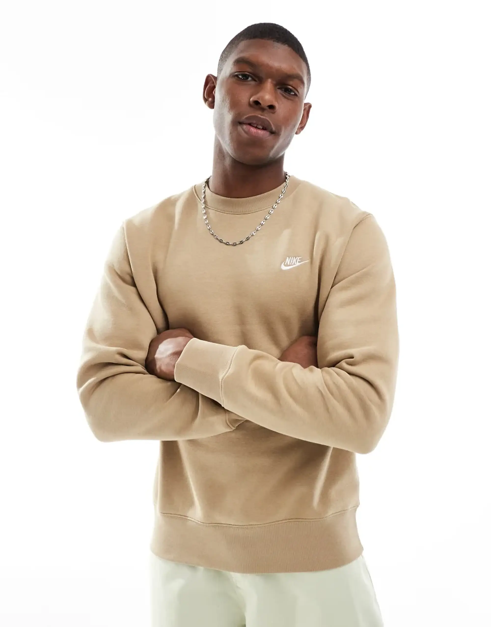 Nike Club Sweatshirt In Beige-Neutral