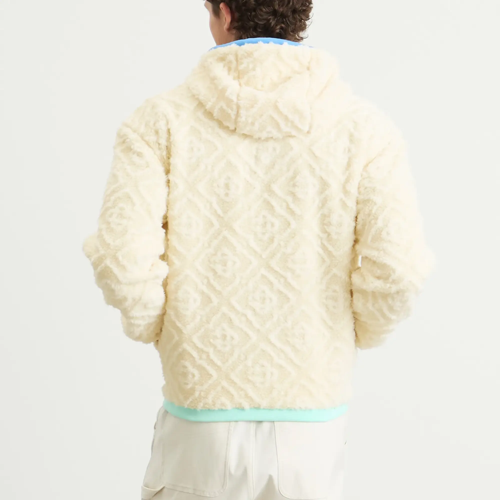 Casablanca Men's Monogram Fleece Jacket White