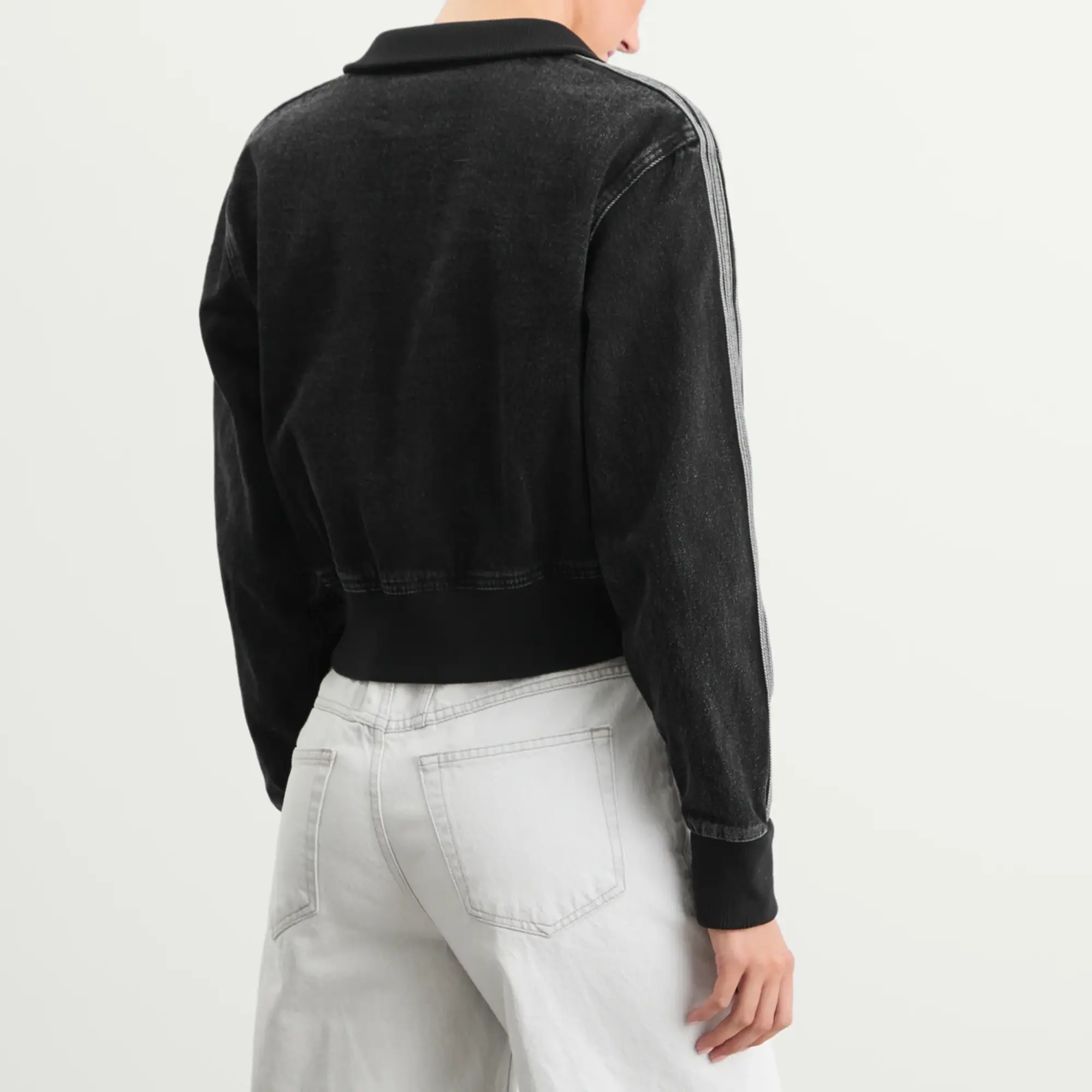 Adidas Women's Adicolor Denim Track Top True Black Denim