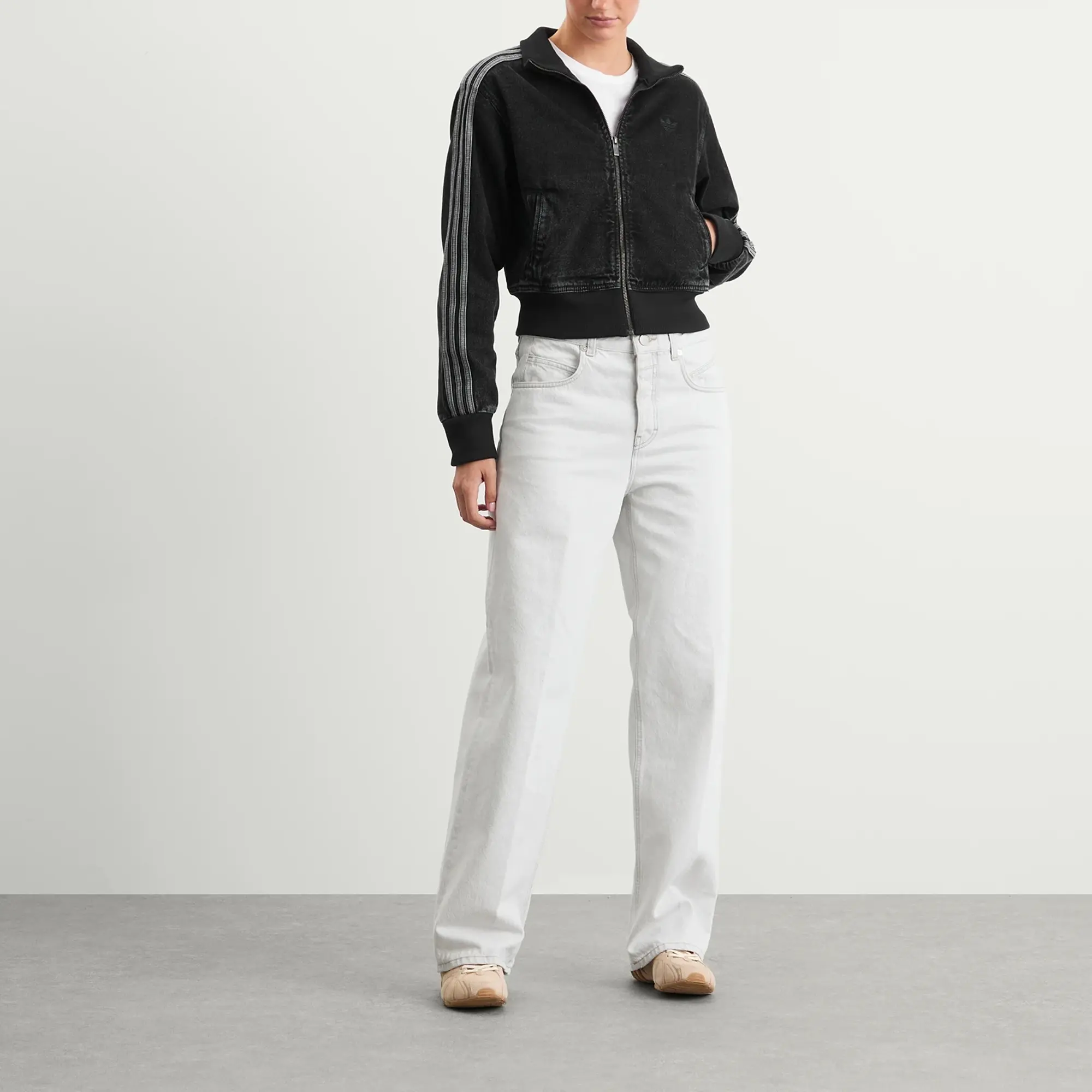Adidas Women's Adicolor Denim Track Top True Black Denim