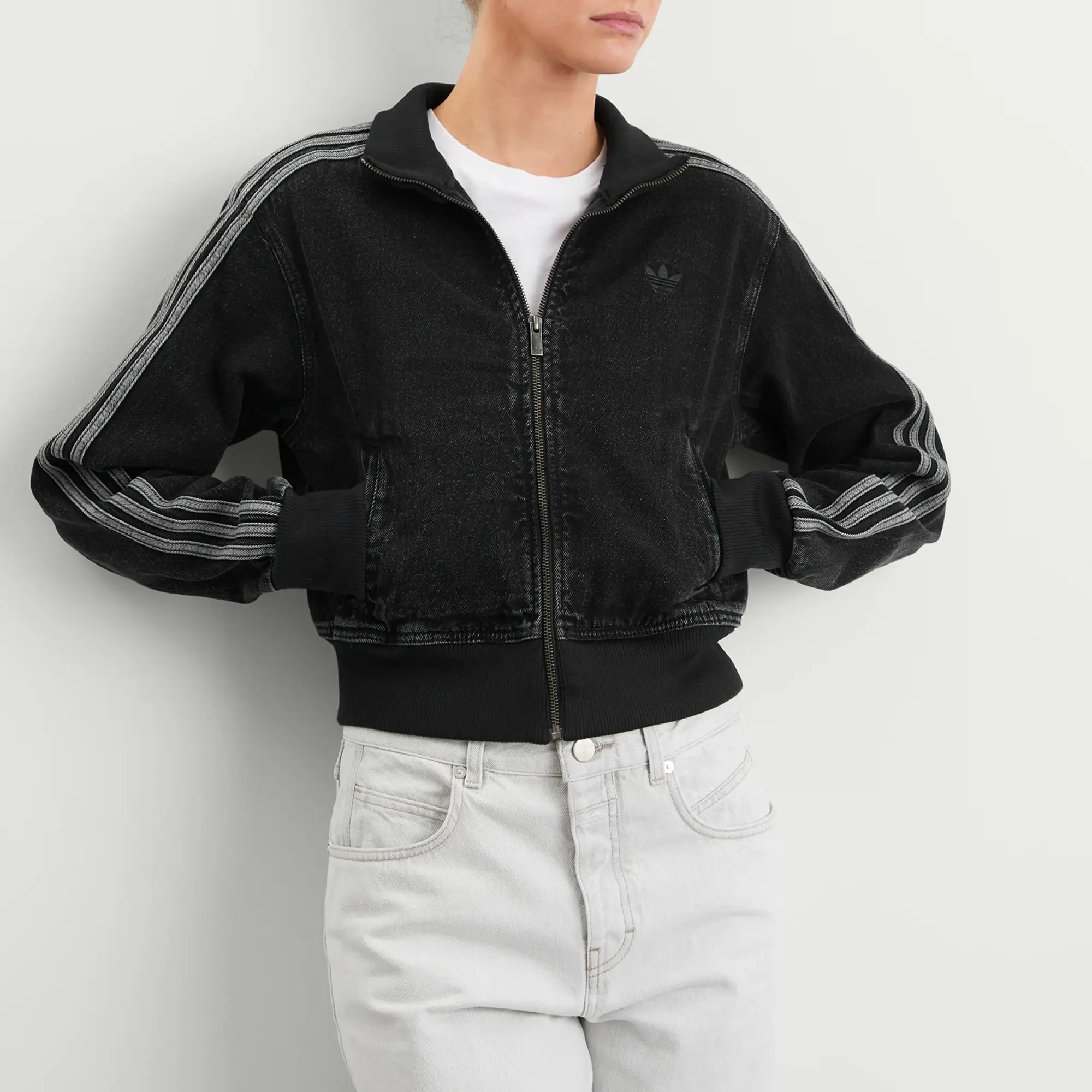 Adidas Women's Adicolor Denim Track Top True Black Denim