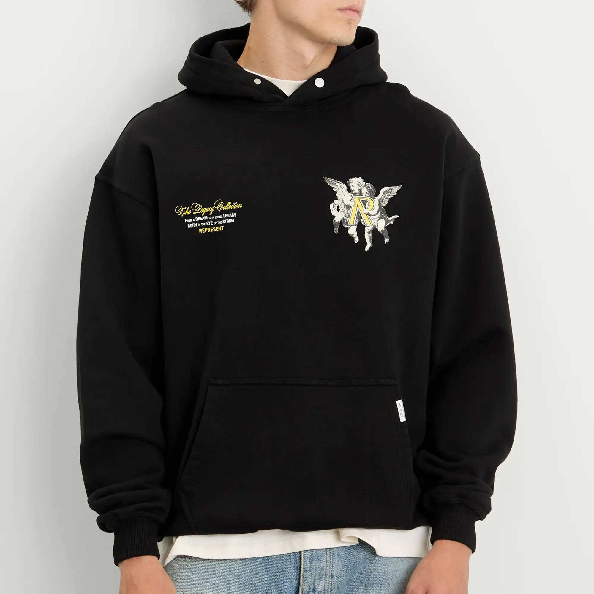 Represent Men's Legacy Cherubs Hoodie Jet Black