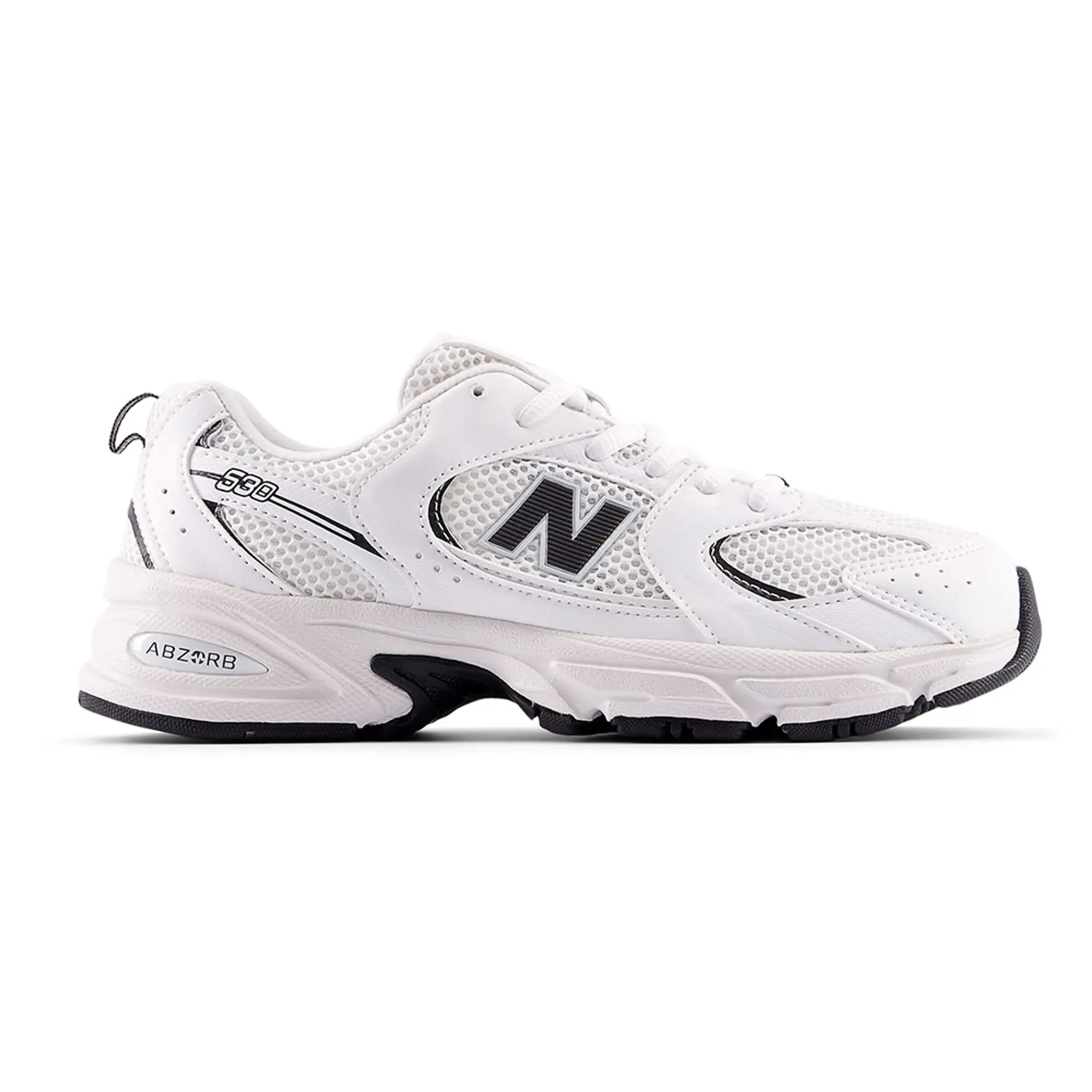 New Balance Kids' 530 LACE in Grey/Black Synthetic