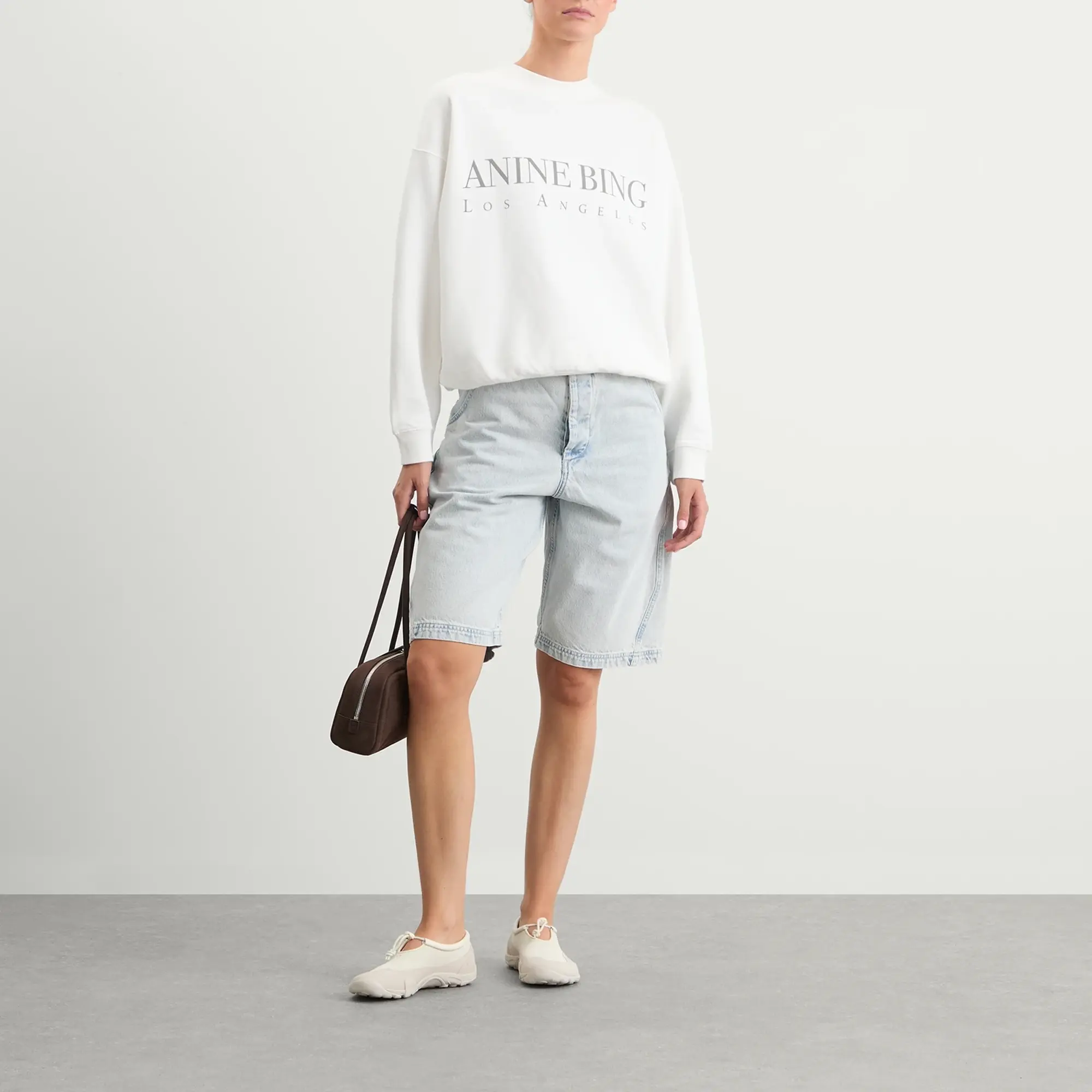 Anine Bing Women's Jaci Los Angeles Sweatshirt Ivory
