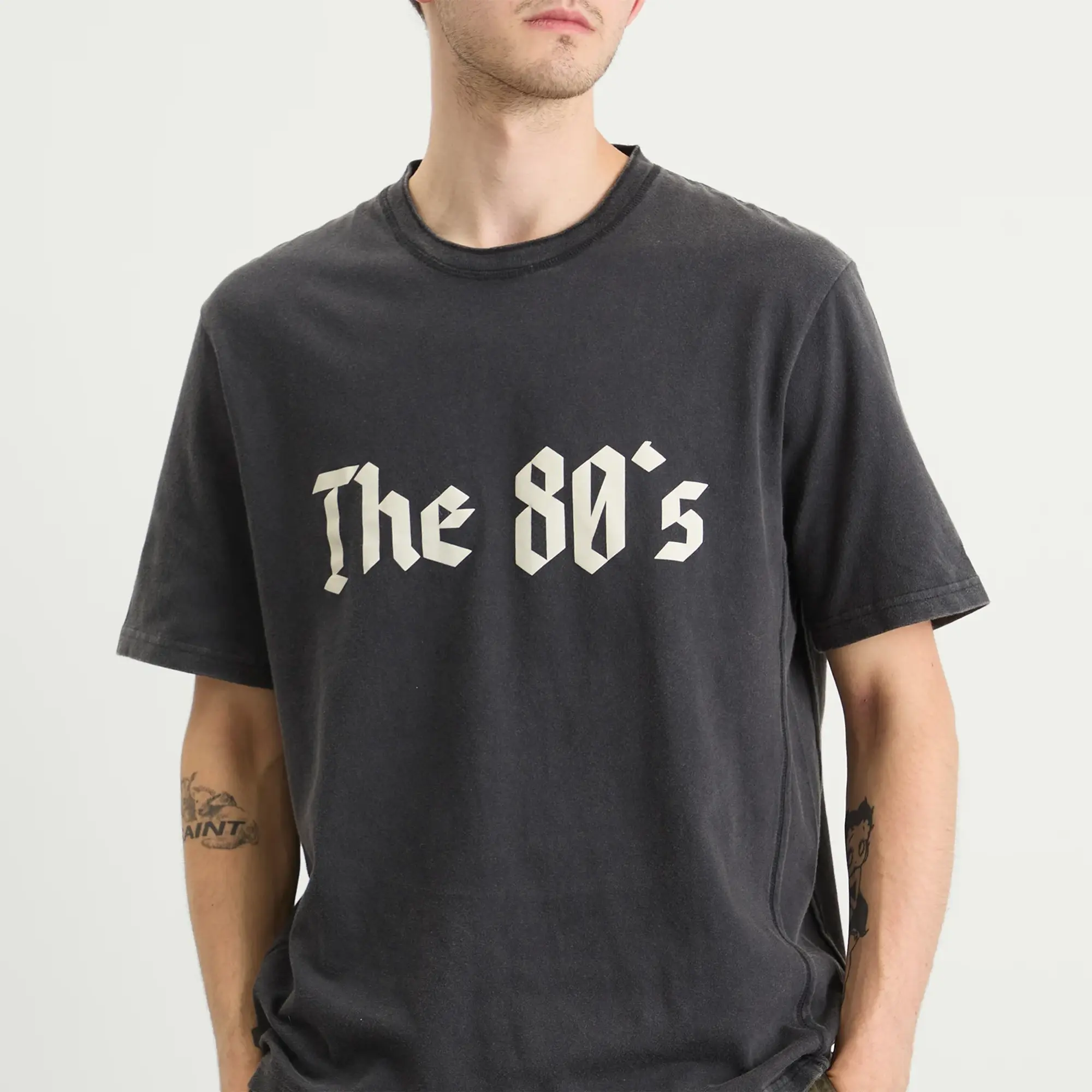 ACMH by Magic Castles Men's The 80'S T-Shirt Strong Vintage Black