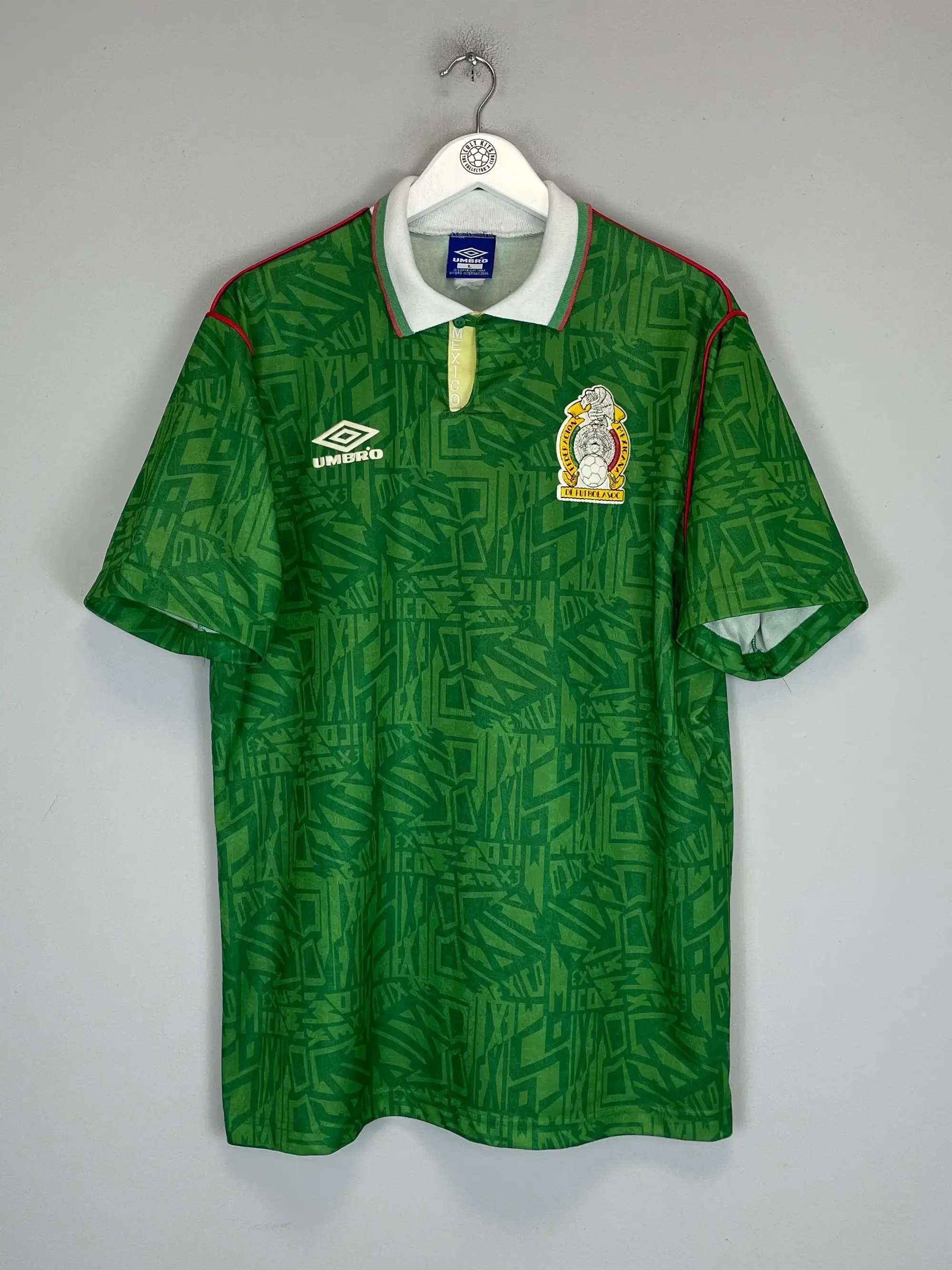 1994 MEXICO HOME SHIRT (L) UMBRO - CULT KITS