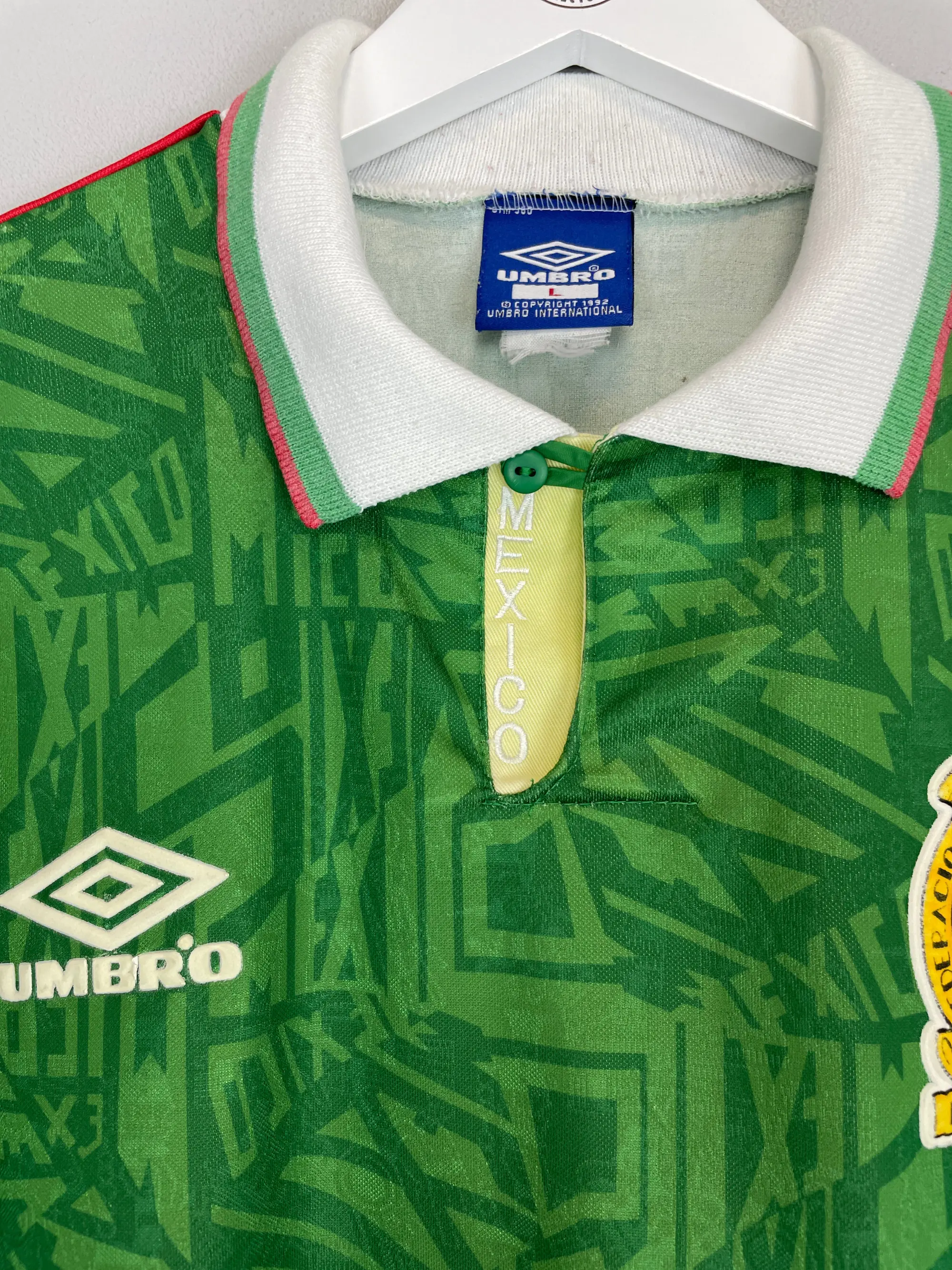1994 MEXICO HOME SHIRT (L) UMBRO - CULT KITS