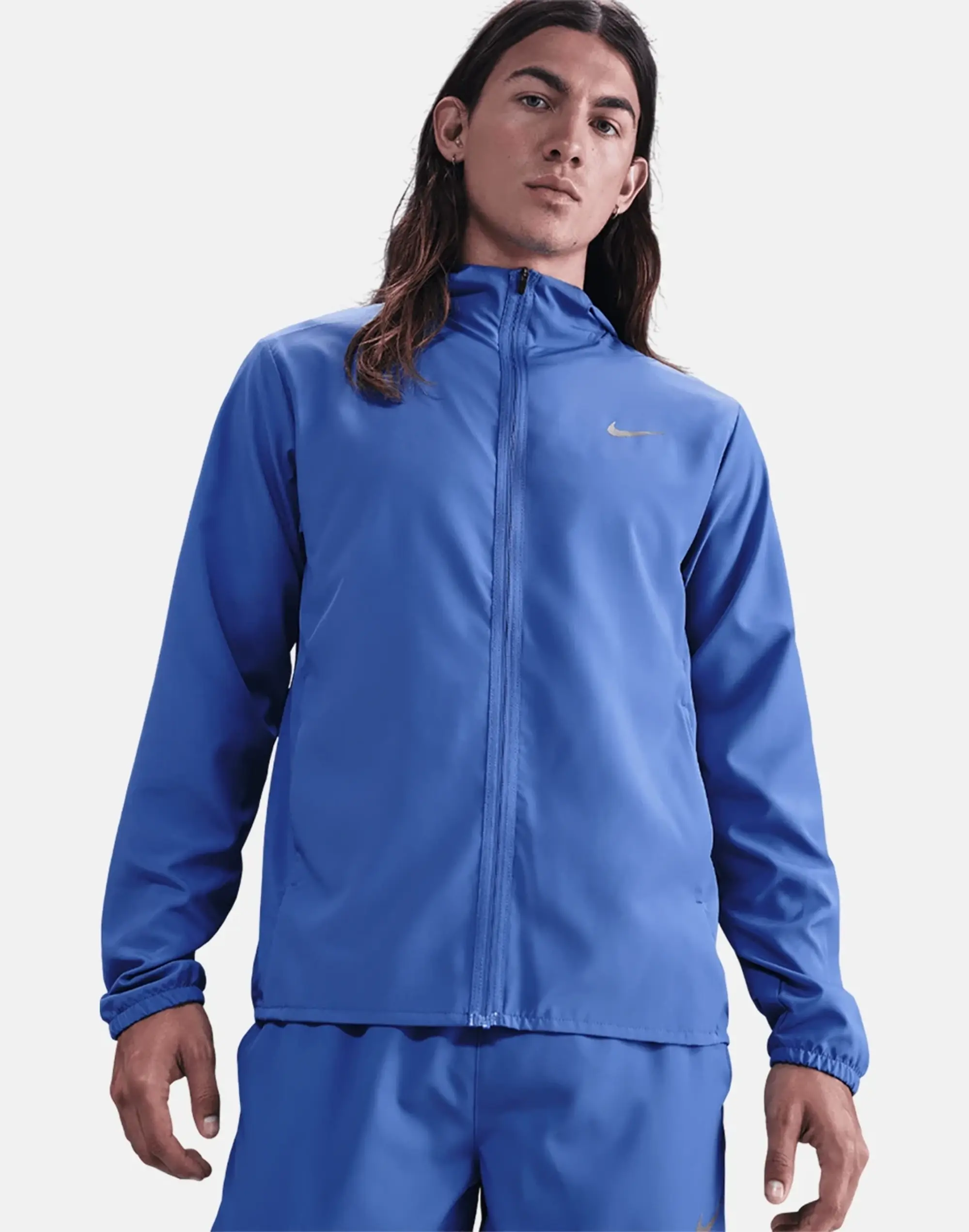 Men's Nike Form Woven Jacket in Blue/Silver 